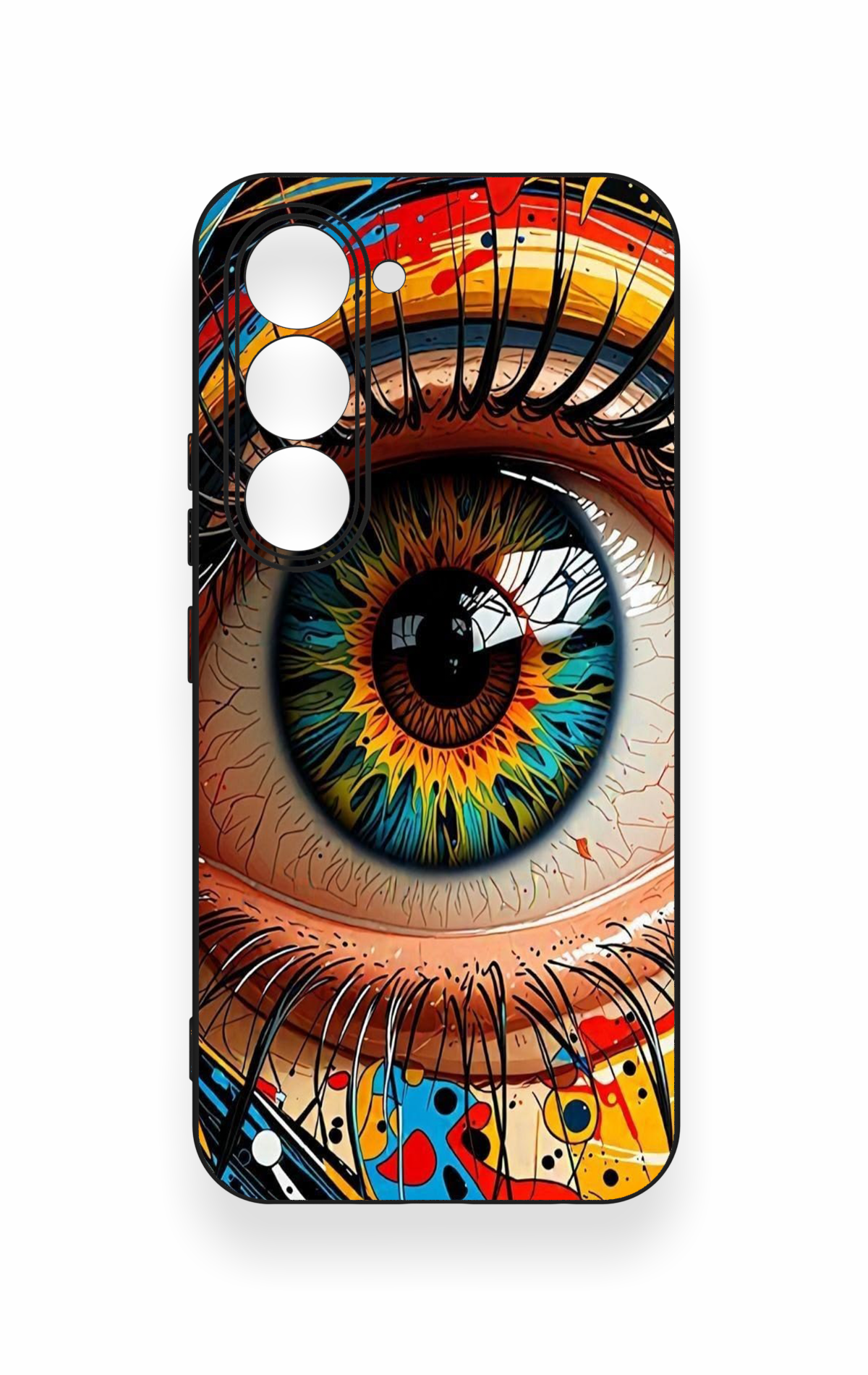 Tecno Spark 40 Pro Uyumlu Renkli Göz Bebeği Desenli Silikon Kılıf