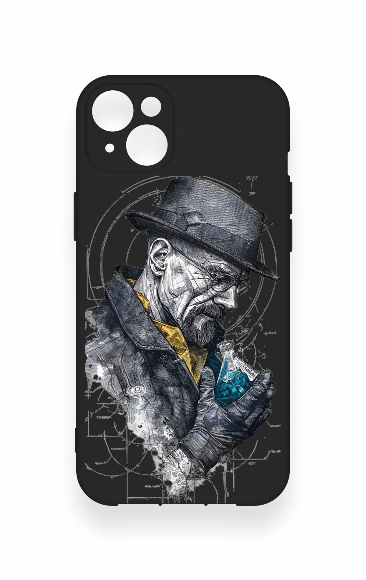 iPhone 14 Plus/15 Plus Uyumlu Walter White Desenli Silikon Kılıf