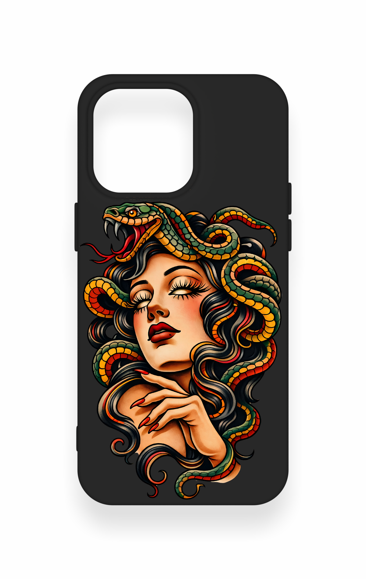 iPhone 15 Pro Max Uyumlu Medusa Desenli Silikon Kılıf
