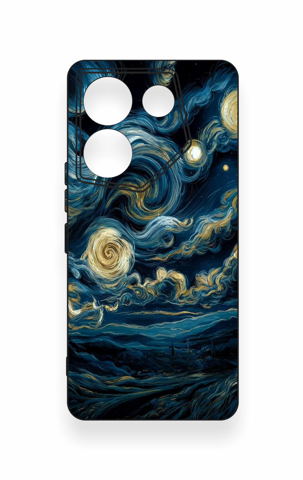 Tecno Caman 20 Pro 5G Uyumlu Yıldızlı Gece Desenli Silikon Kılıf