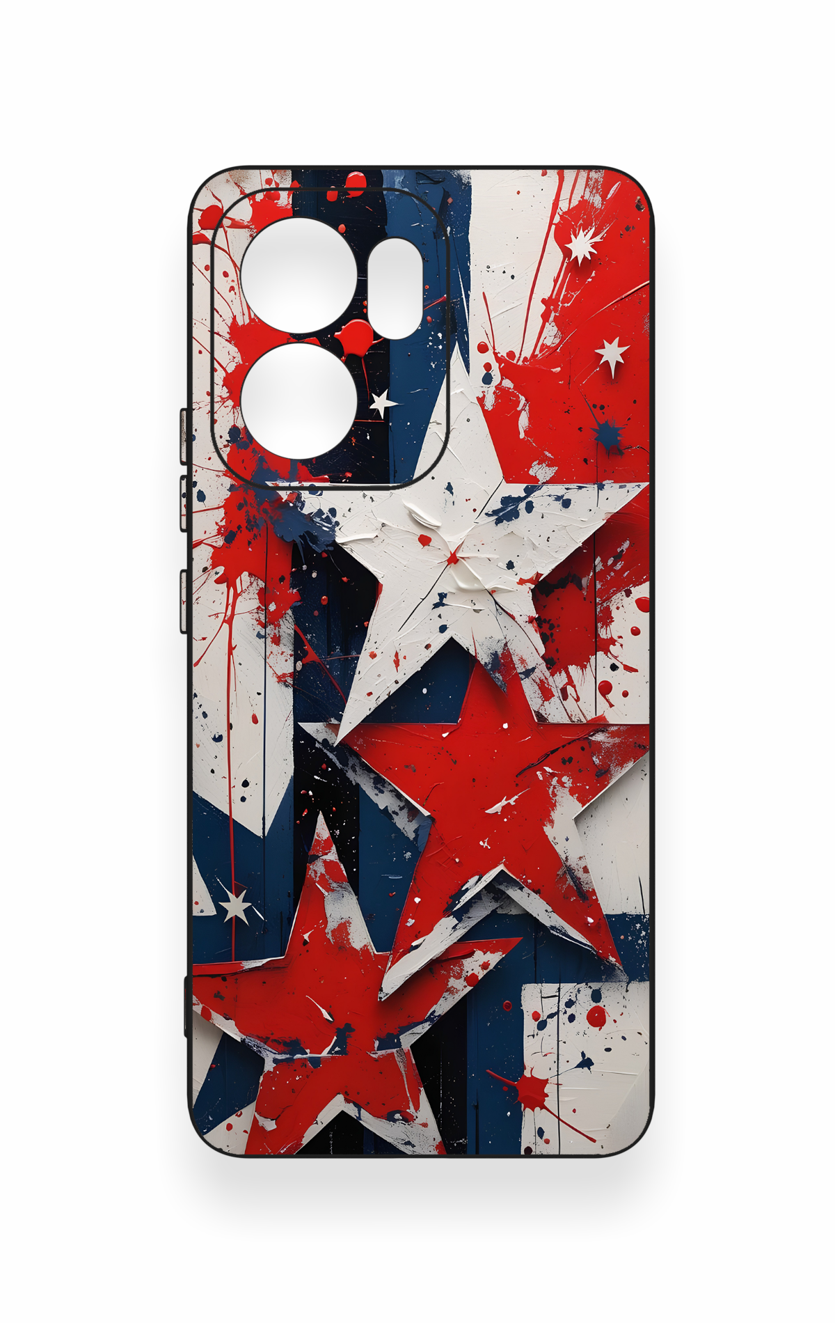Oppo Reno 13F Uyumlu Star Flag Desenli Silikon Kılıf