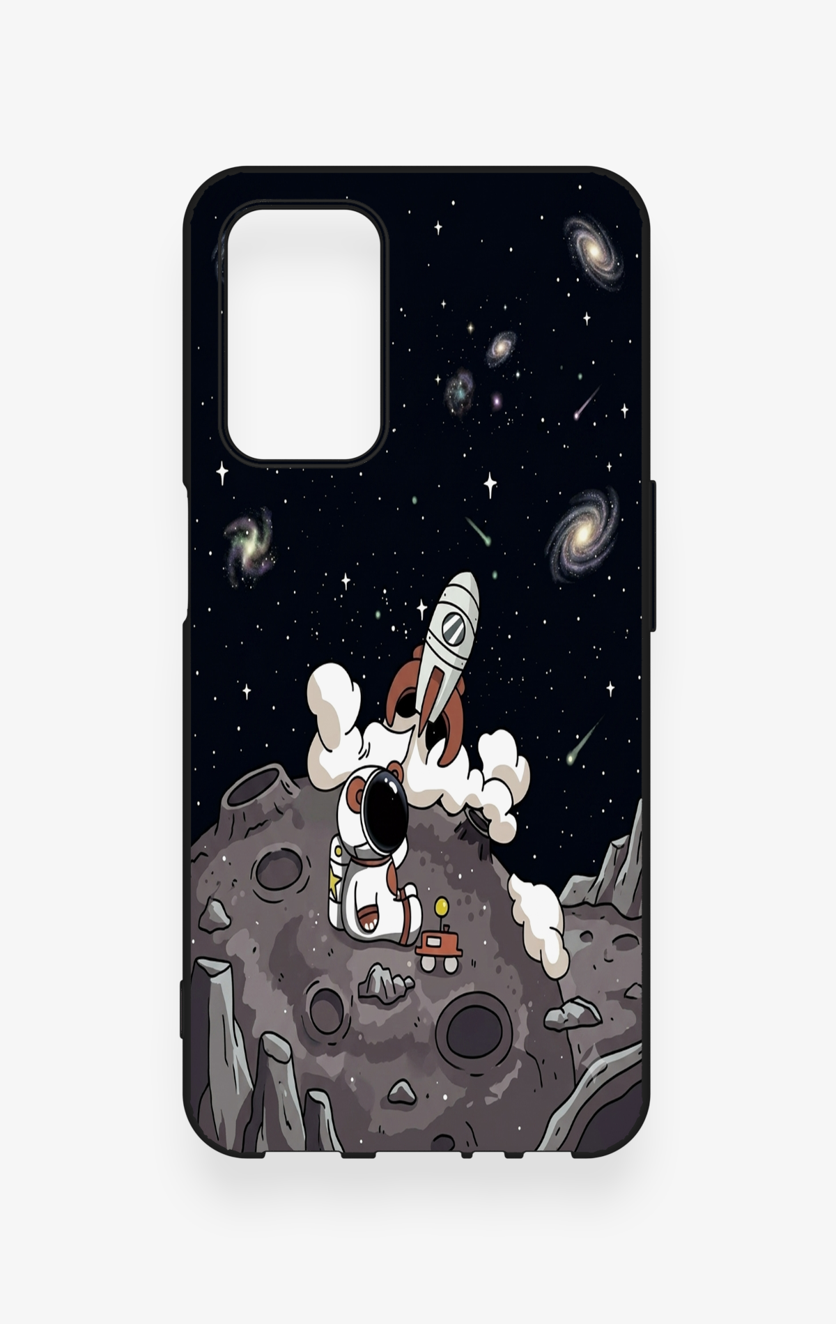 Oppo A55 Uyumlu Uzay Astronot Desenli Silikon Kılıf