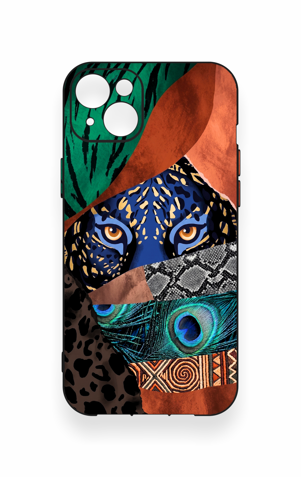 iPhone 14 Plus/15 Plus Uyumlu Amazon Kaplan Desenli Silikon Kılıf