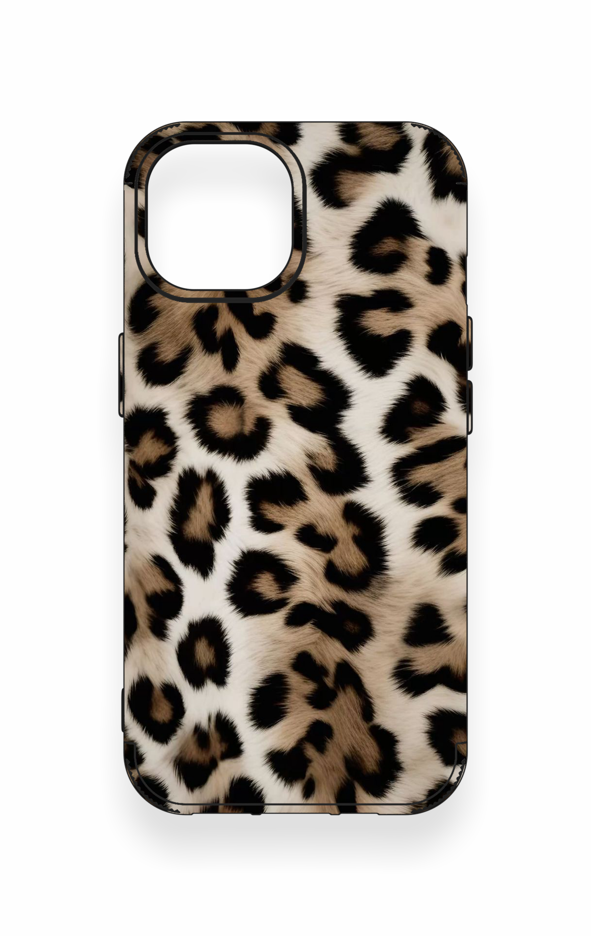 iPhone 15 Uyumlu Leopar Derisi Desenli Silikon Kılıf