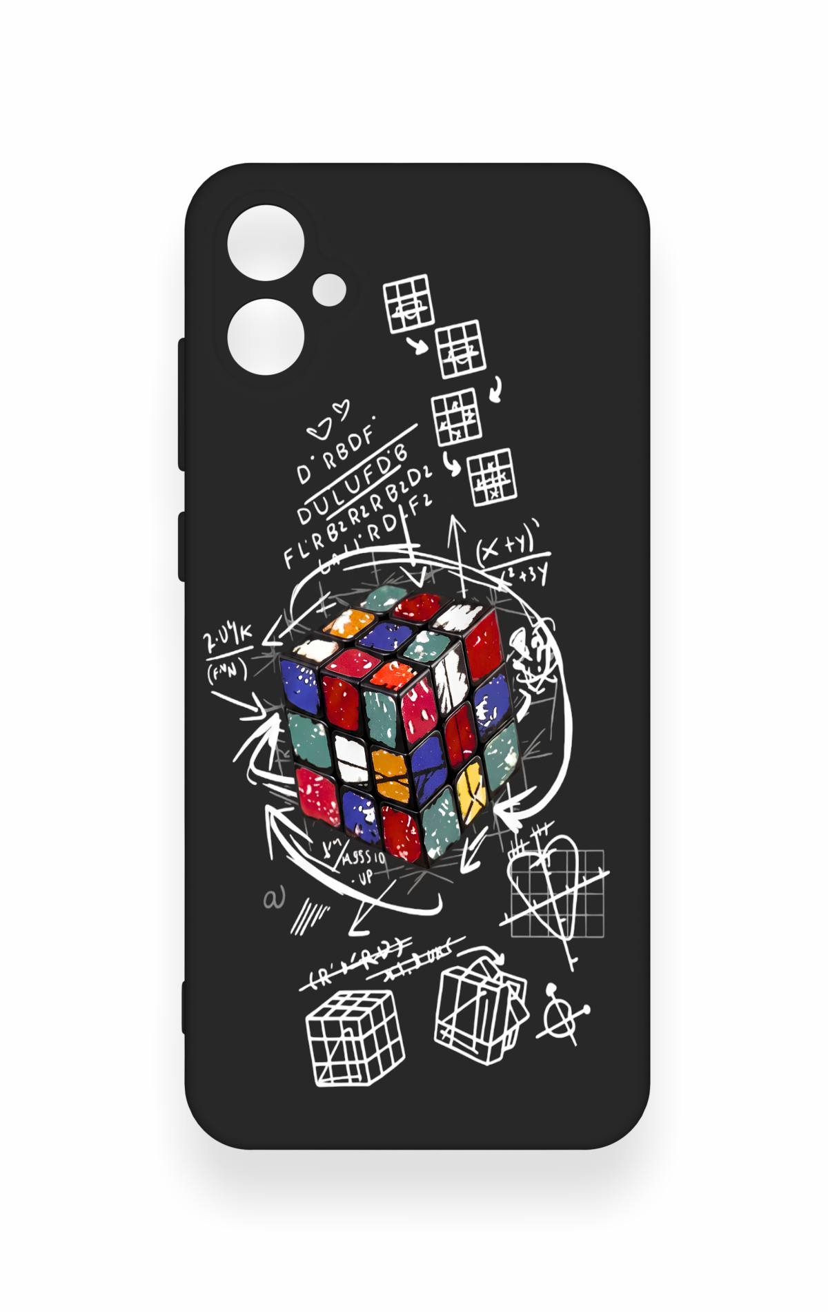 Samsung A05 Uyumlu Rubik Küb Desenli Silikon Kılıf