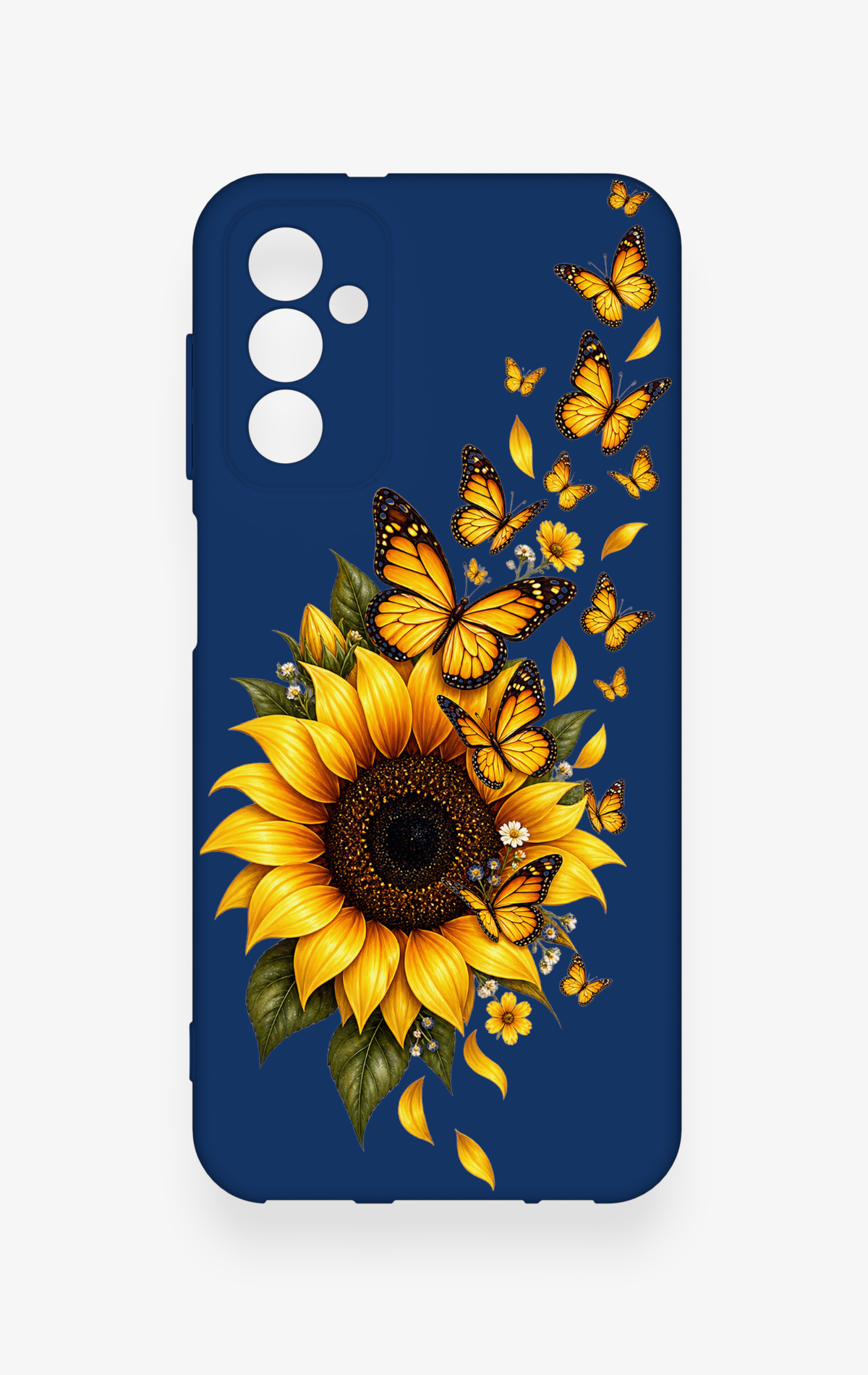 Samsung M13 Uyumlu Ayçiçeği Desenli Silikon Kılıf