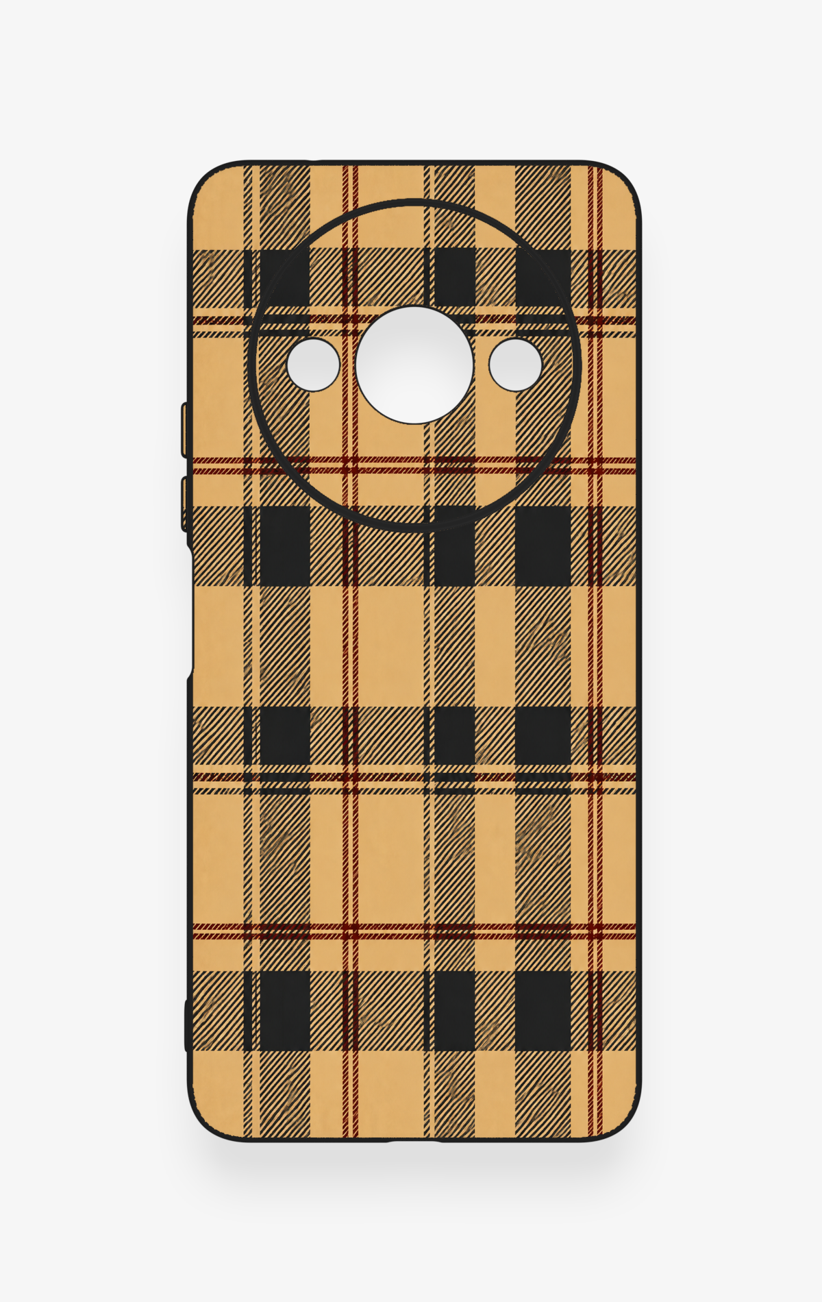 Redmi A3 Uyumlu Burberry Ekose Desenli Silikon Kılıf