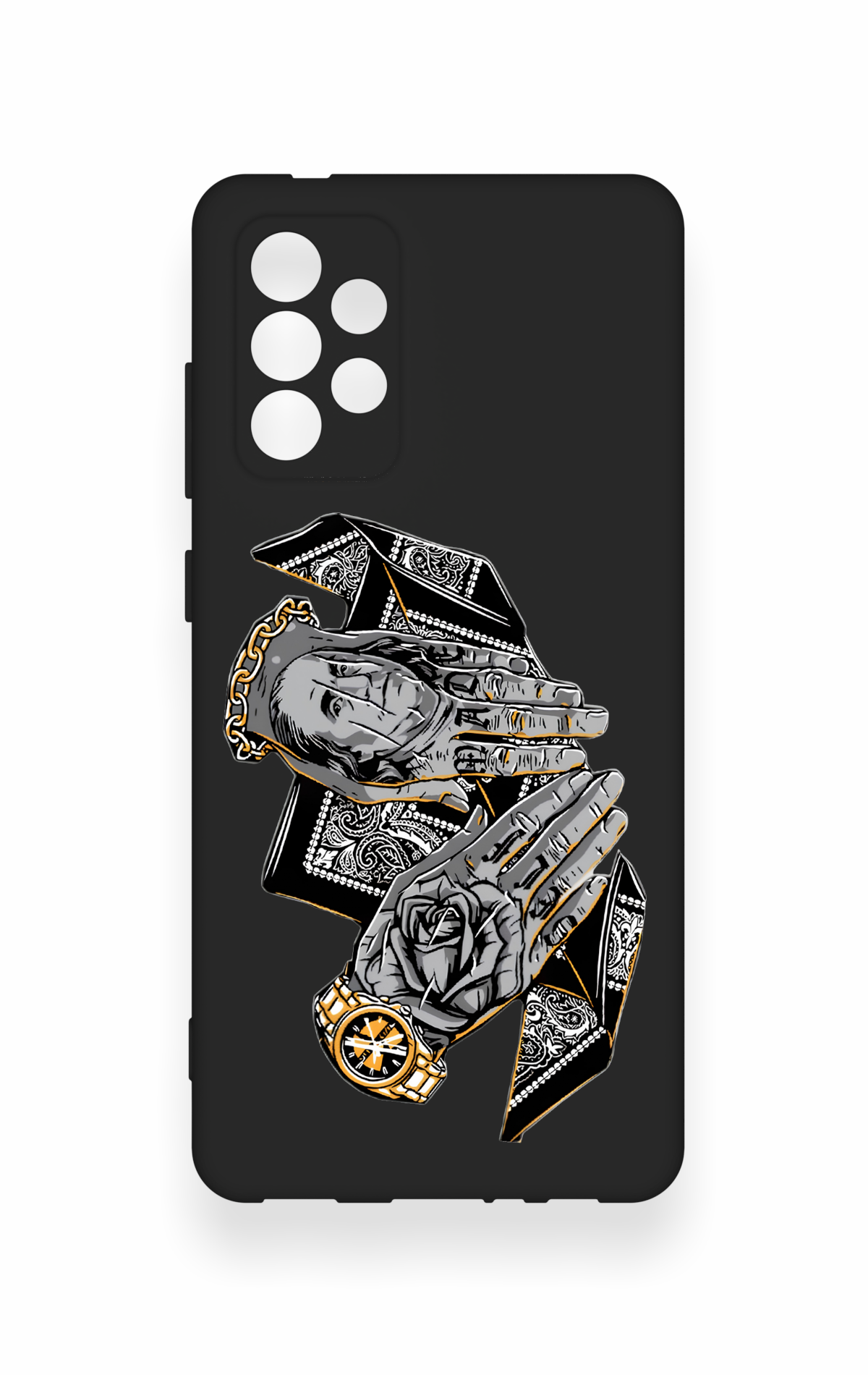 Samsung-A72 Uyumlu Self Made Desenli Silikon Kılıf