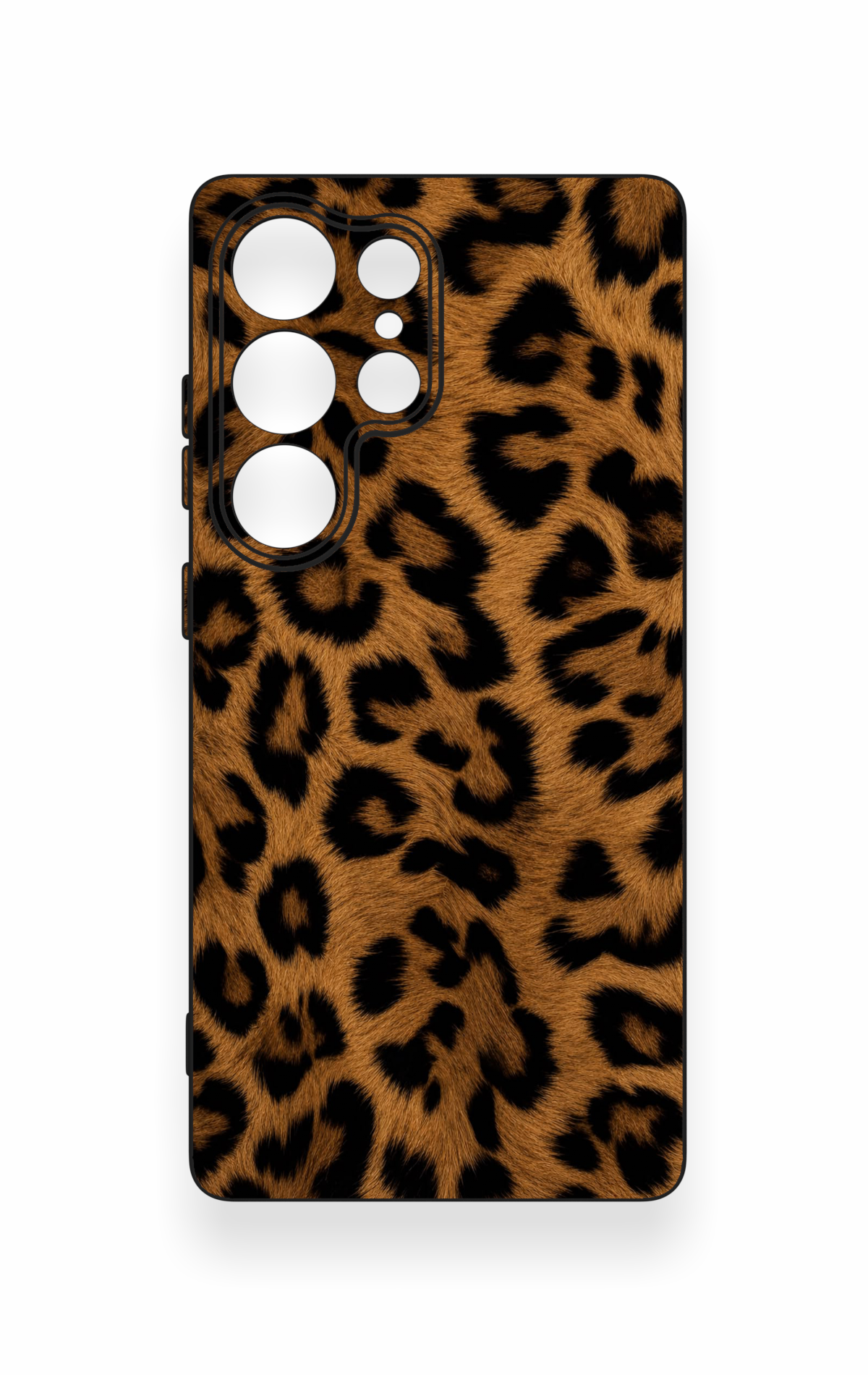 Samsung S25 Ultra Uyumlu Koyu Leopar Deri Desenli Silikon Kılıf