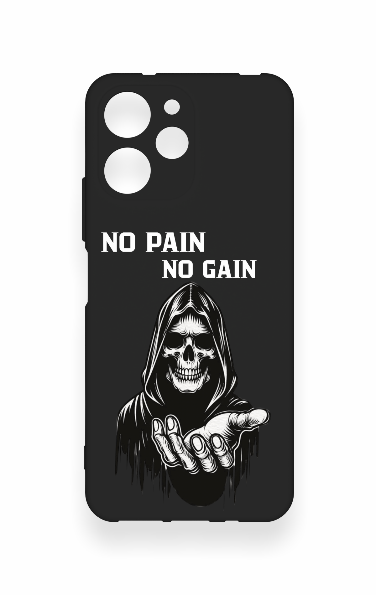 Redmi 12 Uyumlu No Pain No Gain Desenli Silikon Kılıf