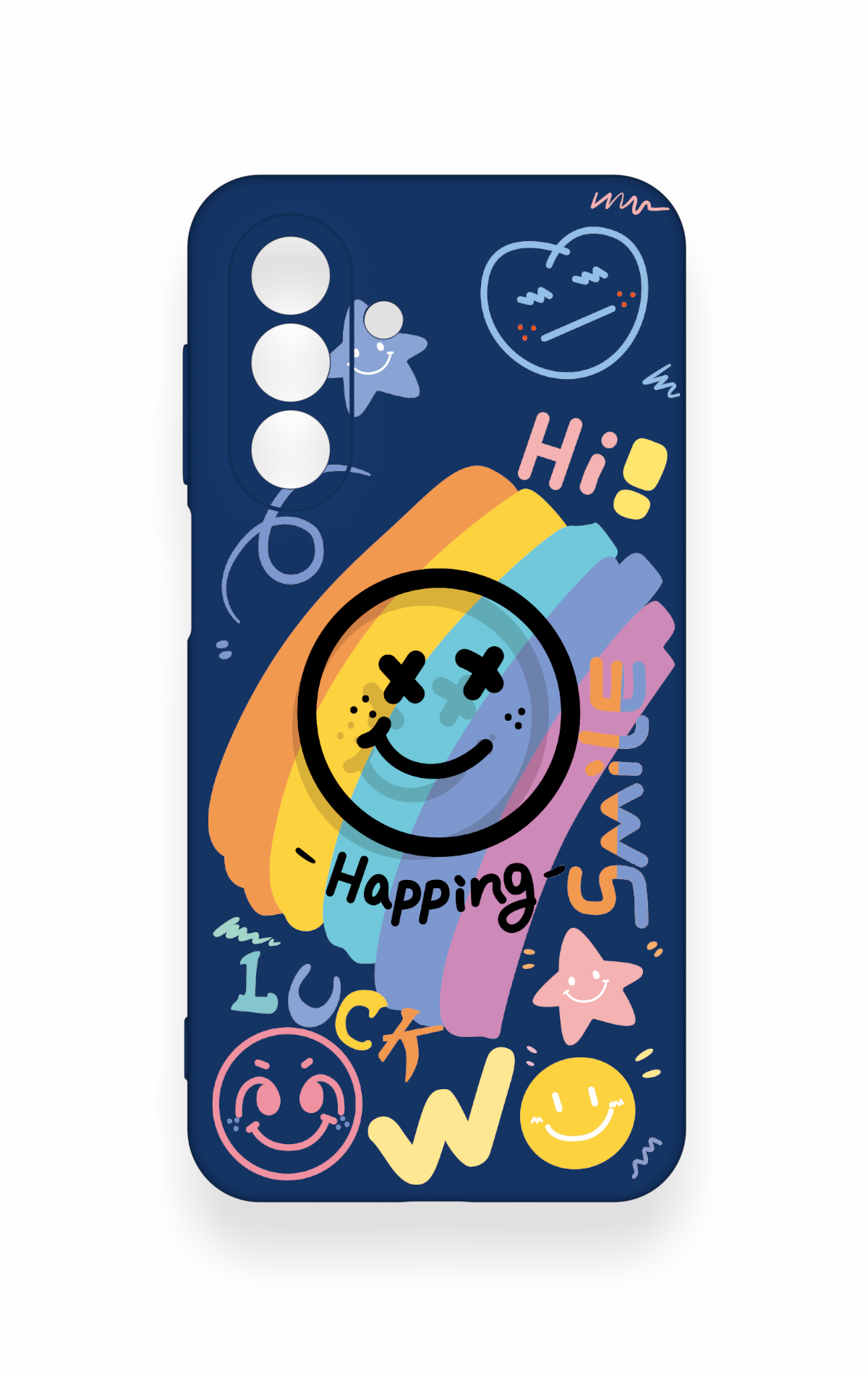 Samsung A17 Uyumlu Happing Smile Desenli Silikon Kılıf