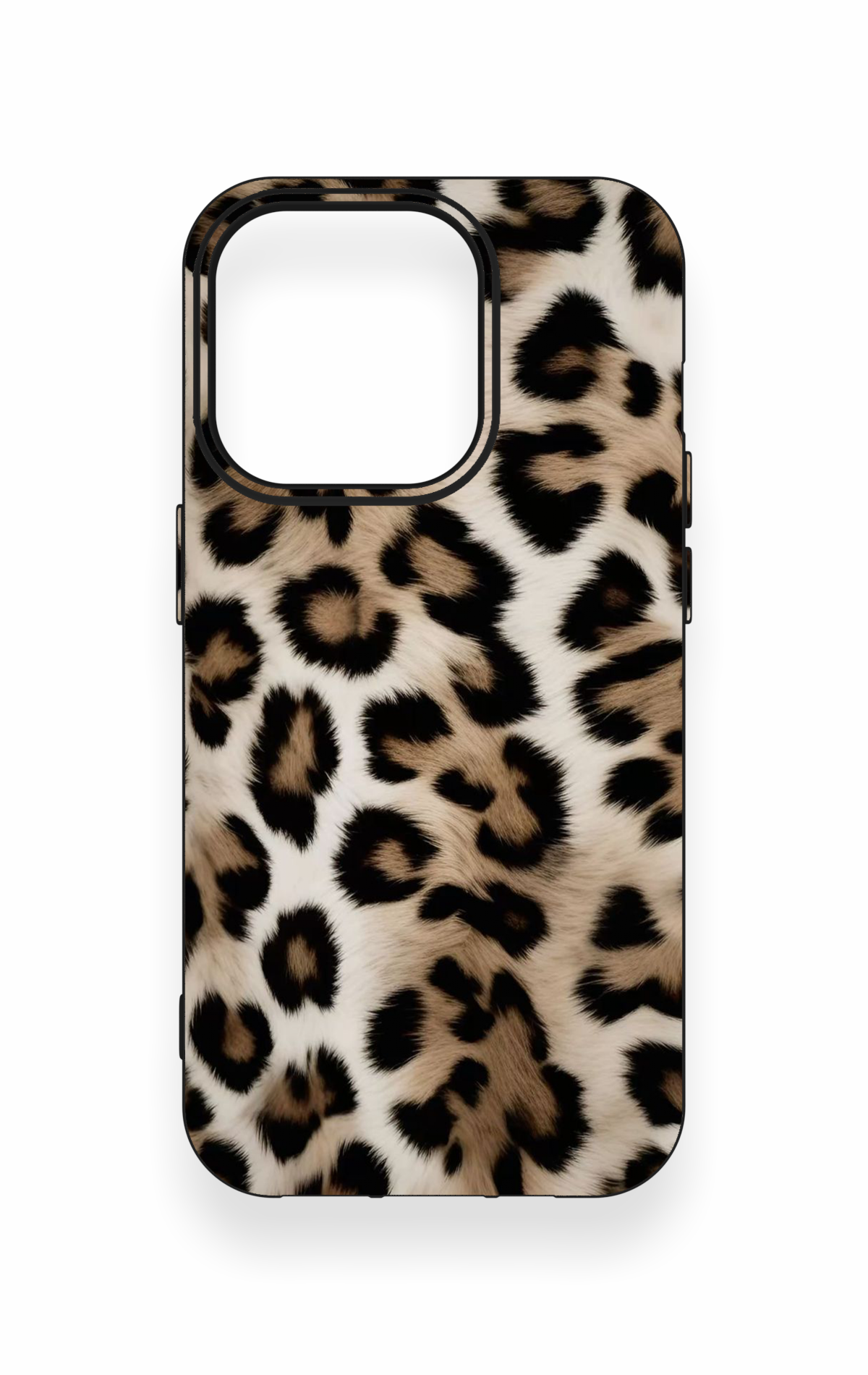 iPhone 14 Pro Uyumlu Leopar Derisi Desenli Silikon Kılıf