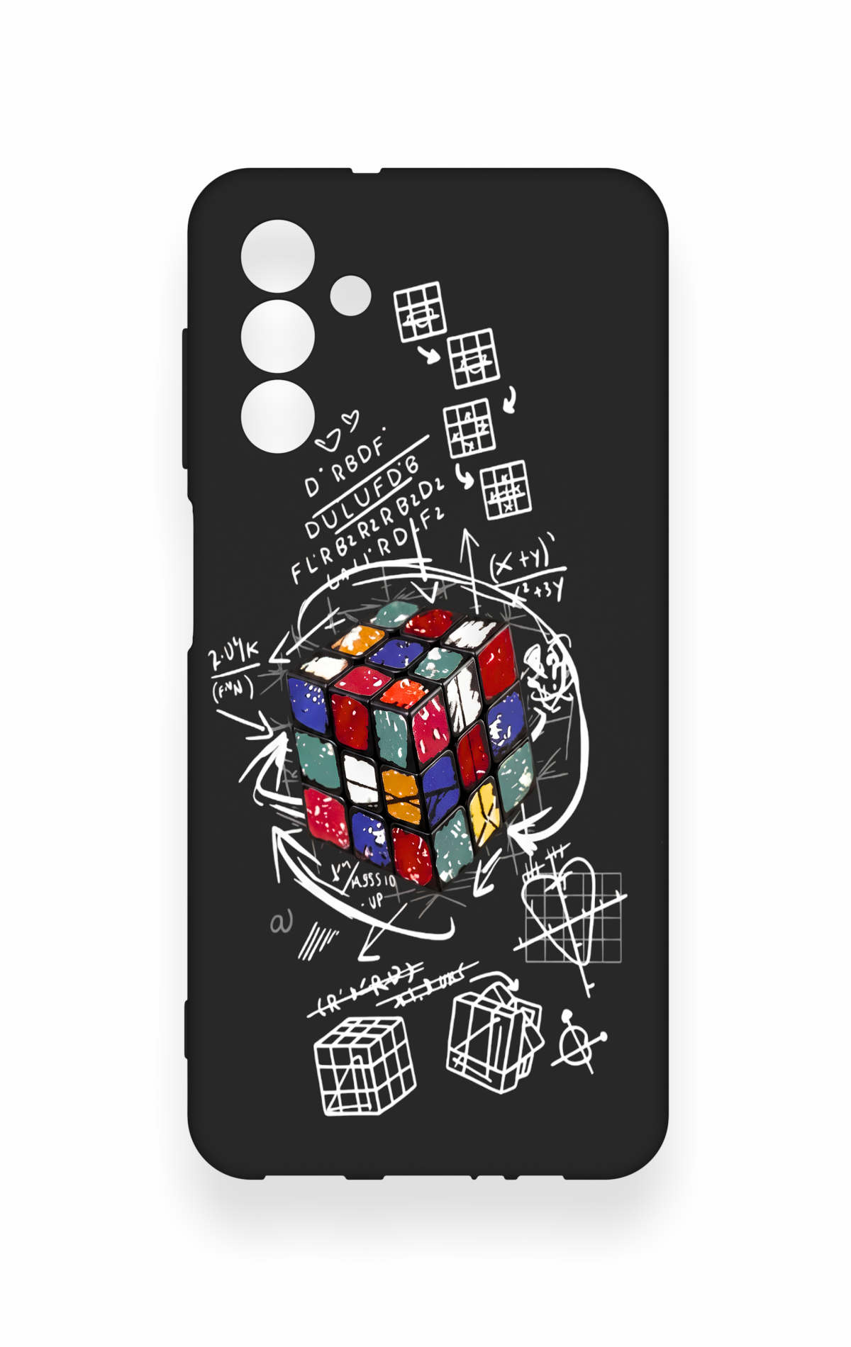 Samsung A04S Uyumlu Rubik Küb Desenli Silikon Kılıf