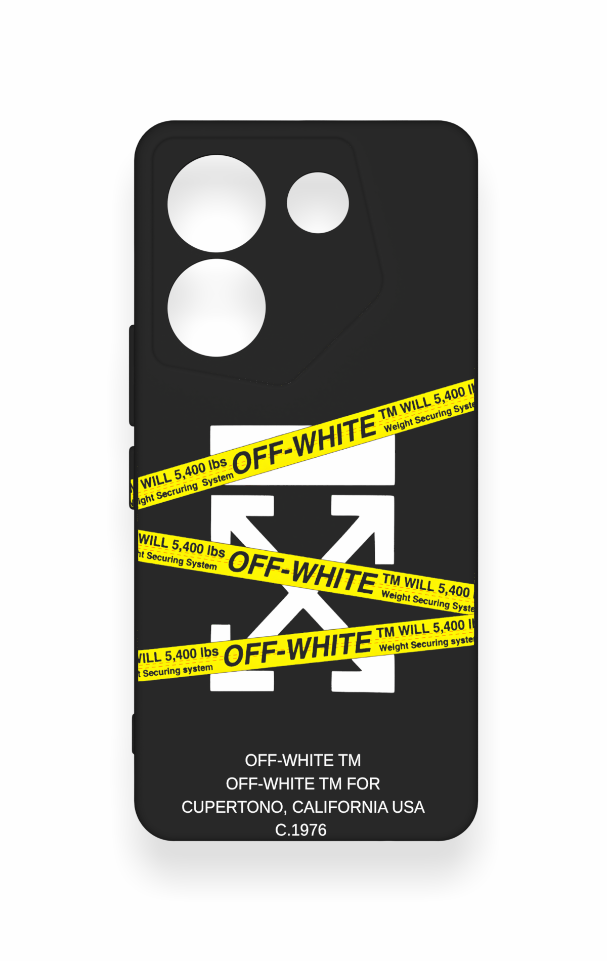 Tecno Camon 20 Pro Uyumlu Off White Desenli Silikon Kılıf