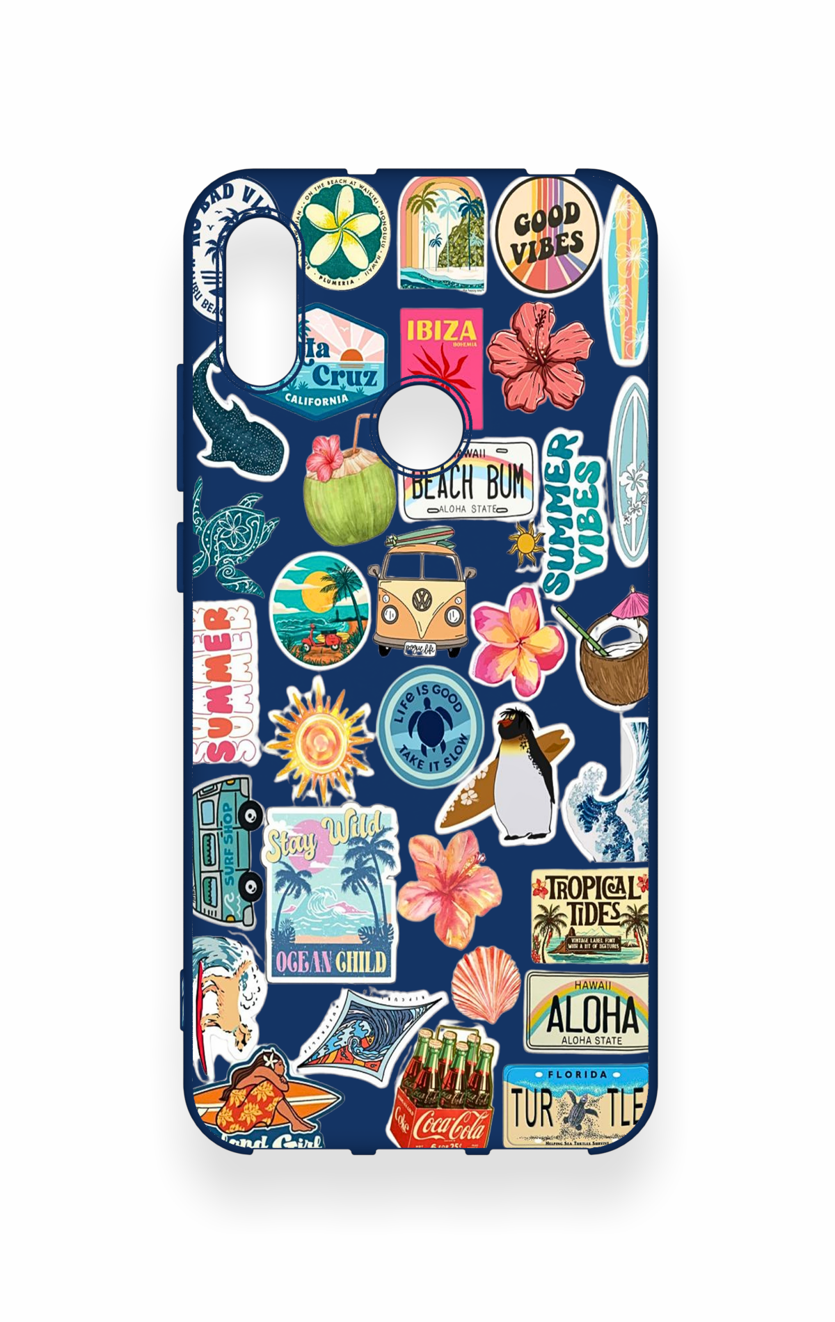 Huawei Y6 2019 Uyumlu Summer Vibes Desenli Silikon Kılıf