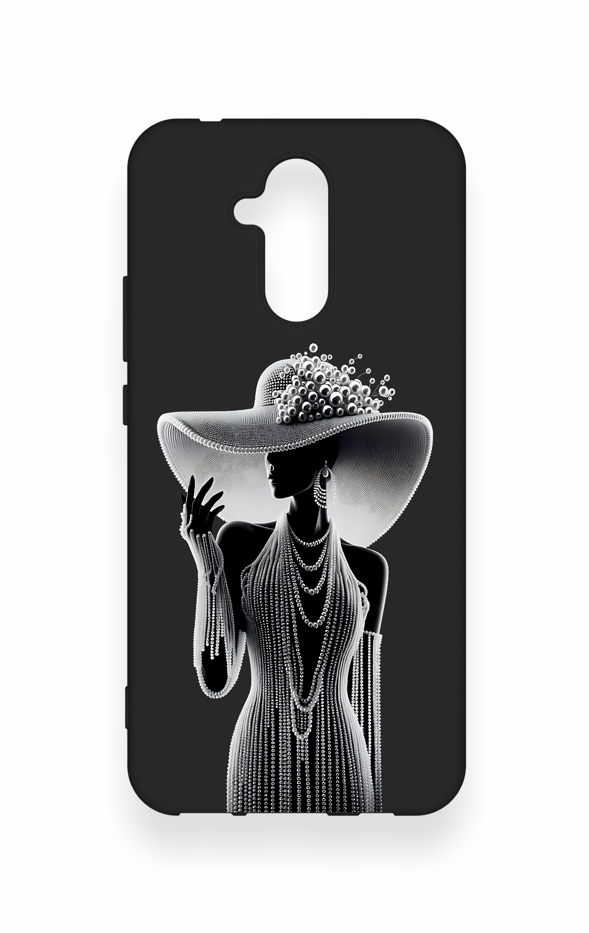 Huawei Mate 20 Lite Uyumlu Lady Desenli Silikon Kılıf