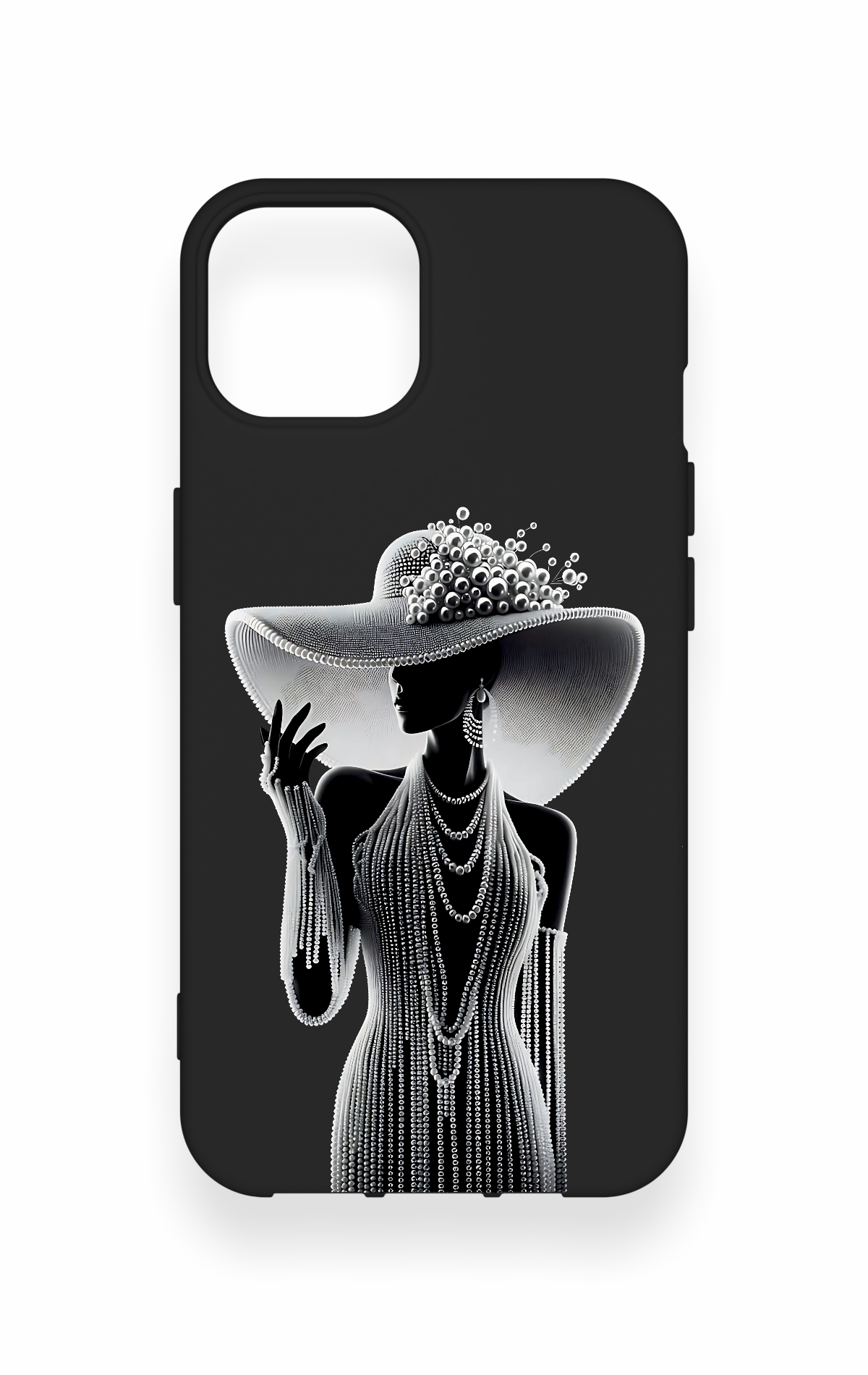 iPhone 13 Uyumlu Lady Desenli Silikon Kılıf