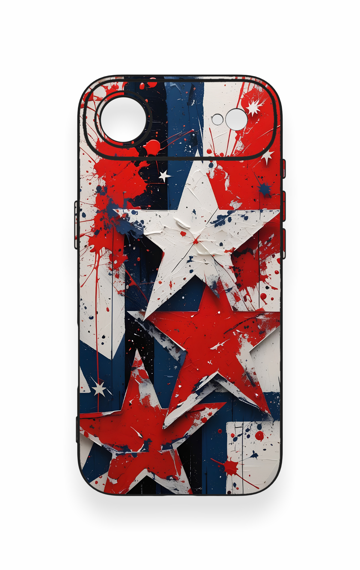 iPhone 17 Air Uyumlu Star Flag Desenli Silikon Kılıf