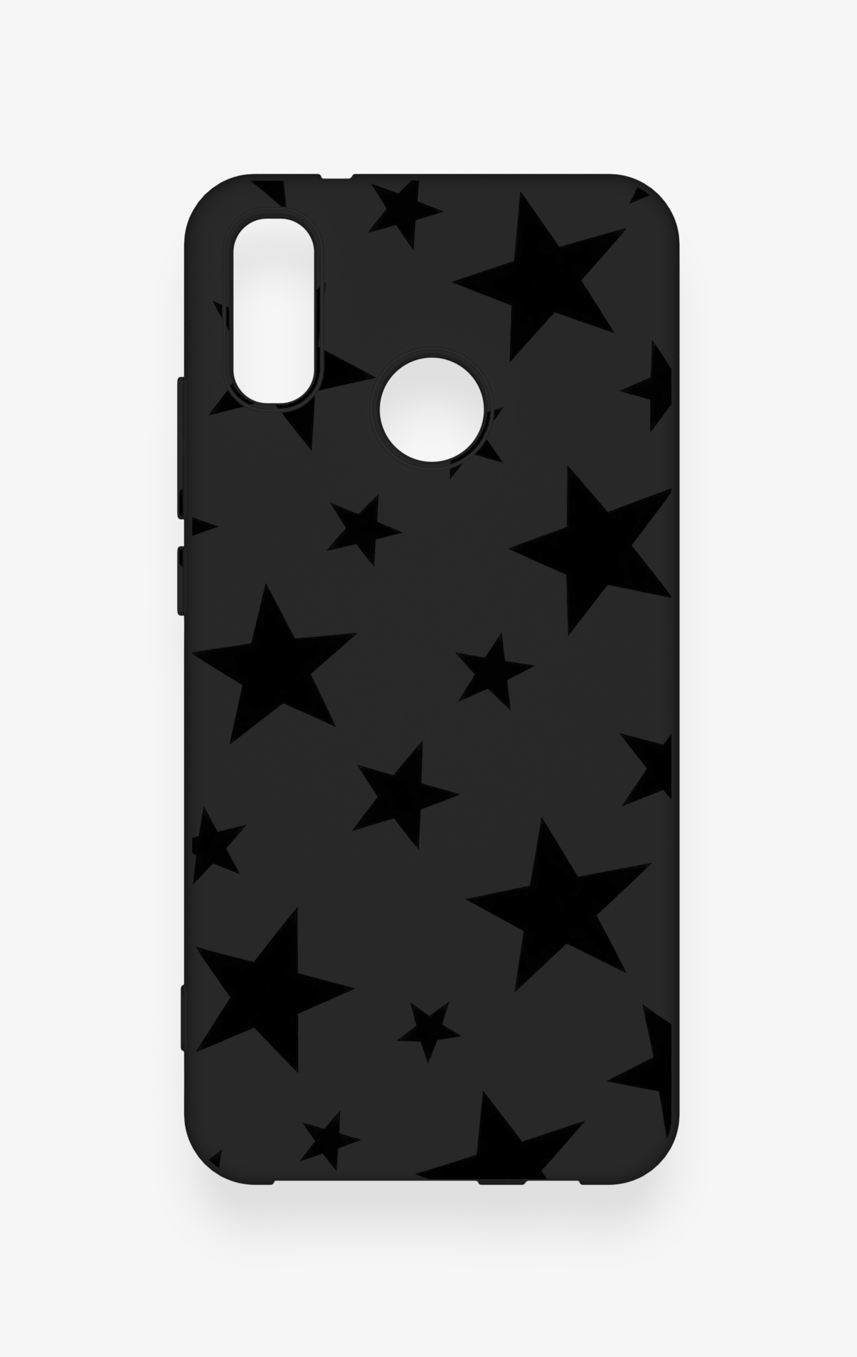 Huawei P20 Lite Uyumlu Siyah Star Desenli Silikon Kılıf