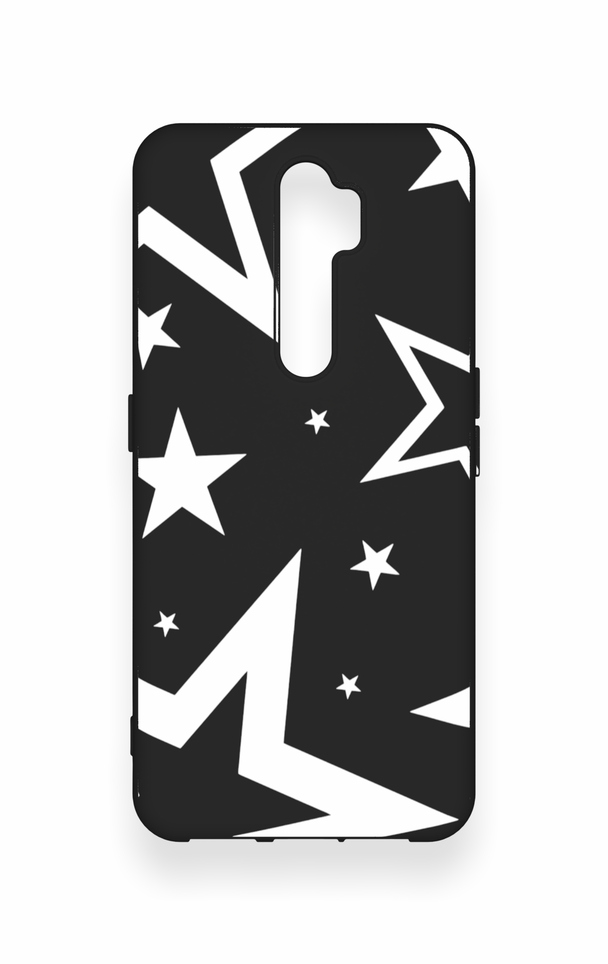 Oppo A5 2020 Uyumlu Siyah Mega Star Desenli Silikon Kılıf