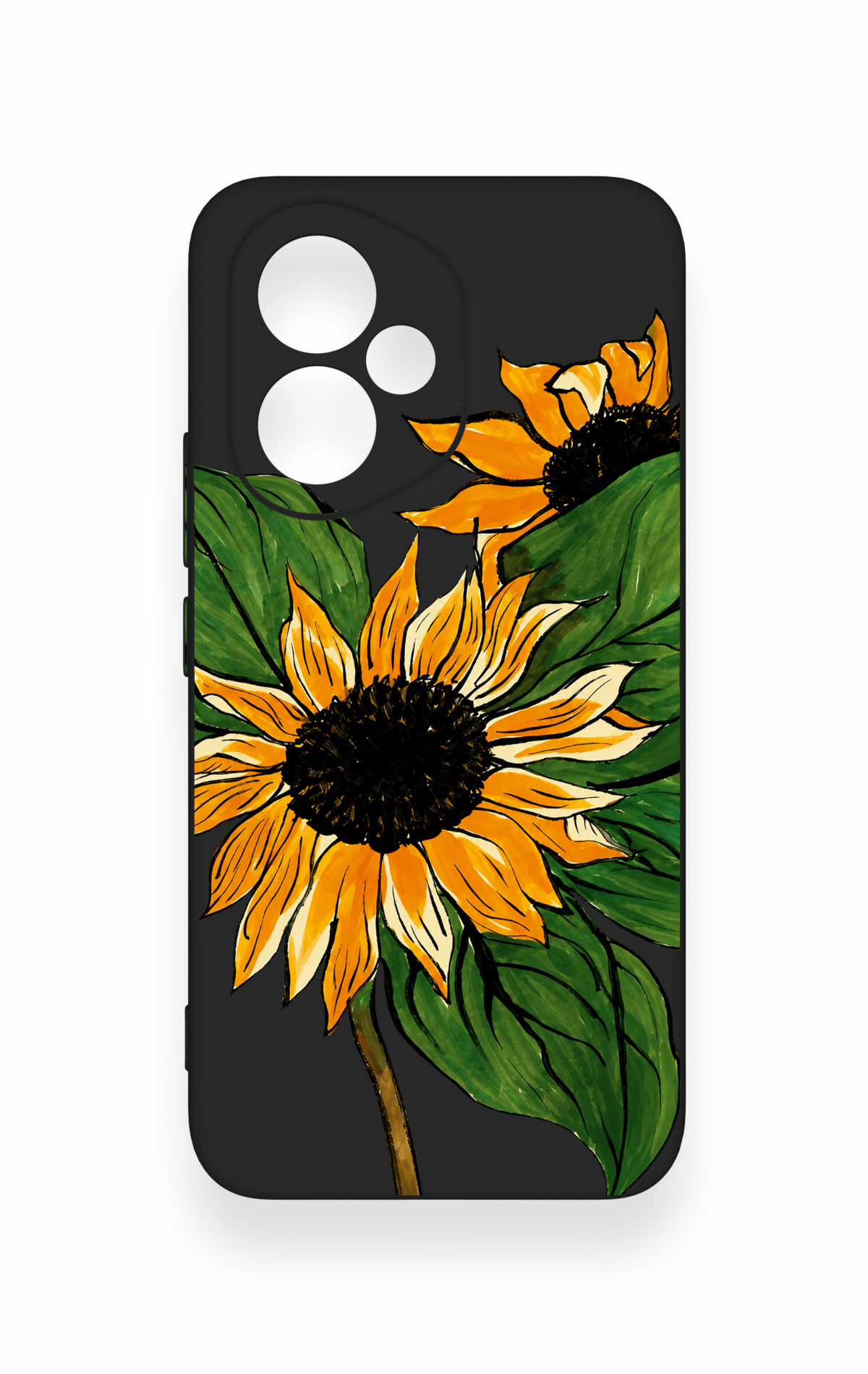 Honor 400 Uyumlu Ay Çiçeği Desenli Silikon Kılıf