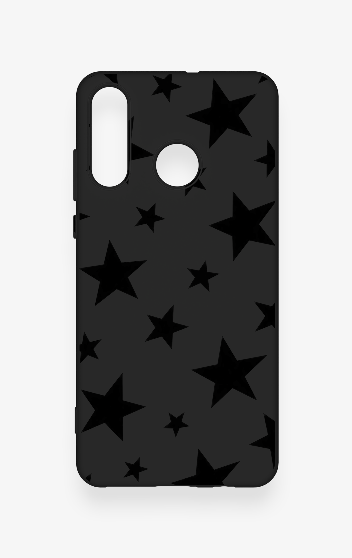 Huawei P30 Lite Uyumlu Siyah Star Desenli Silikon Kılıf