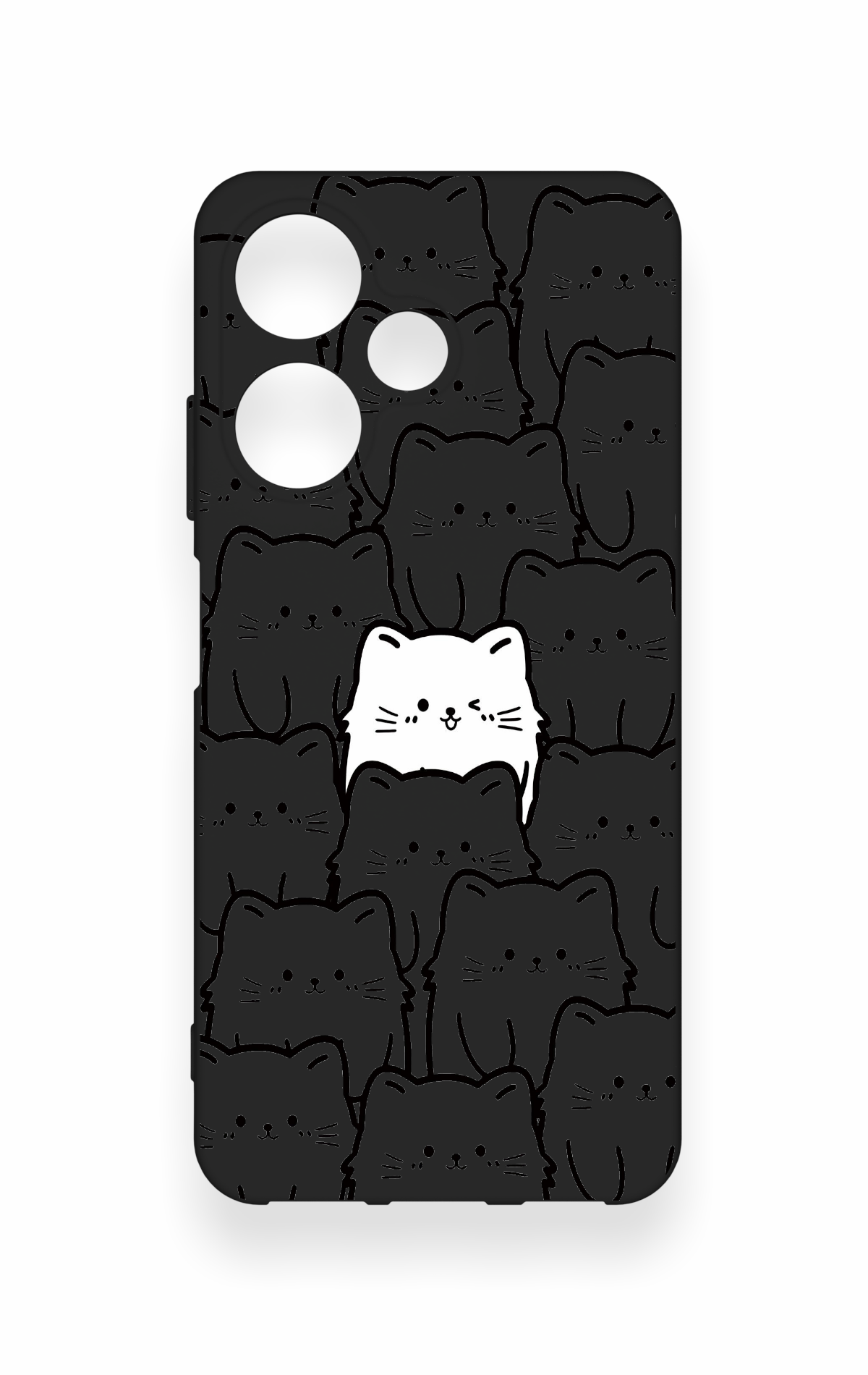 İnfinix Hot 30i Uyumlu Many Cats Desenli Silikon Kılıf