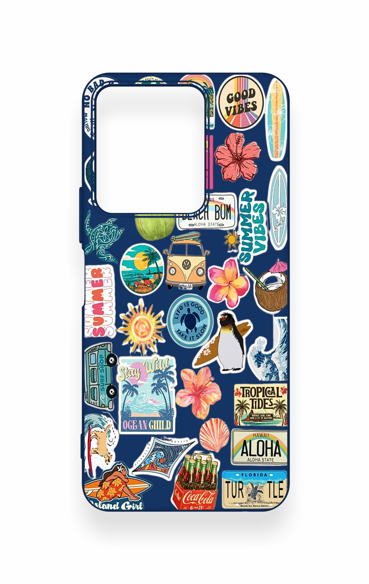 Vivo Y35 Uyumlu Summer Vibes Desenli Silikon Kılıf