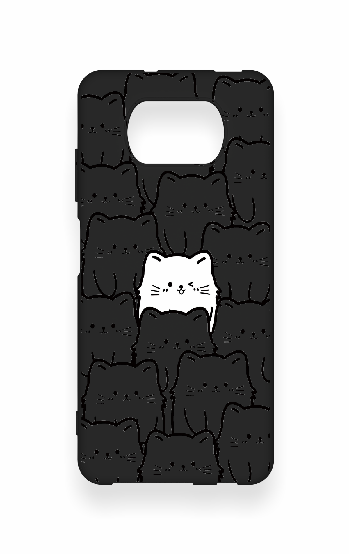 Poco X3 Uyumlu Many Cats Desenli Silikon Kılıf