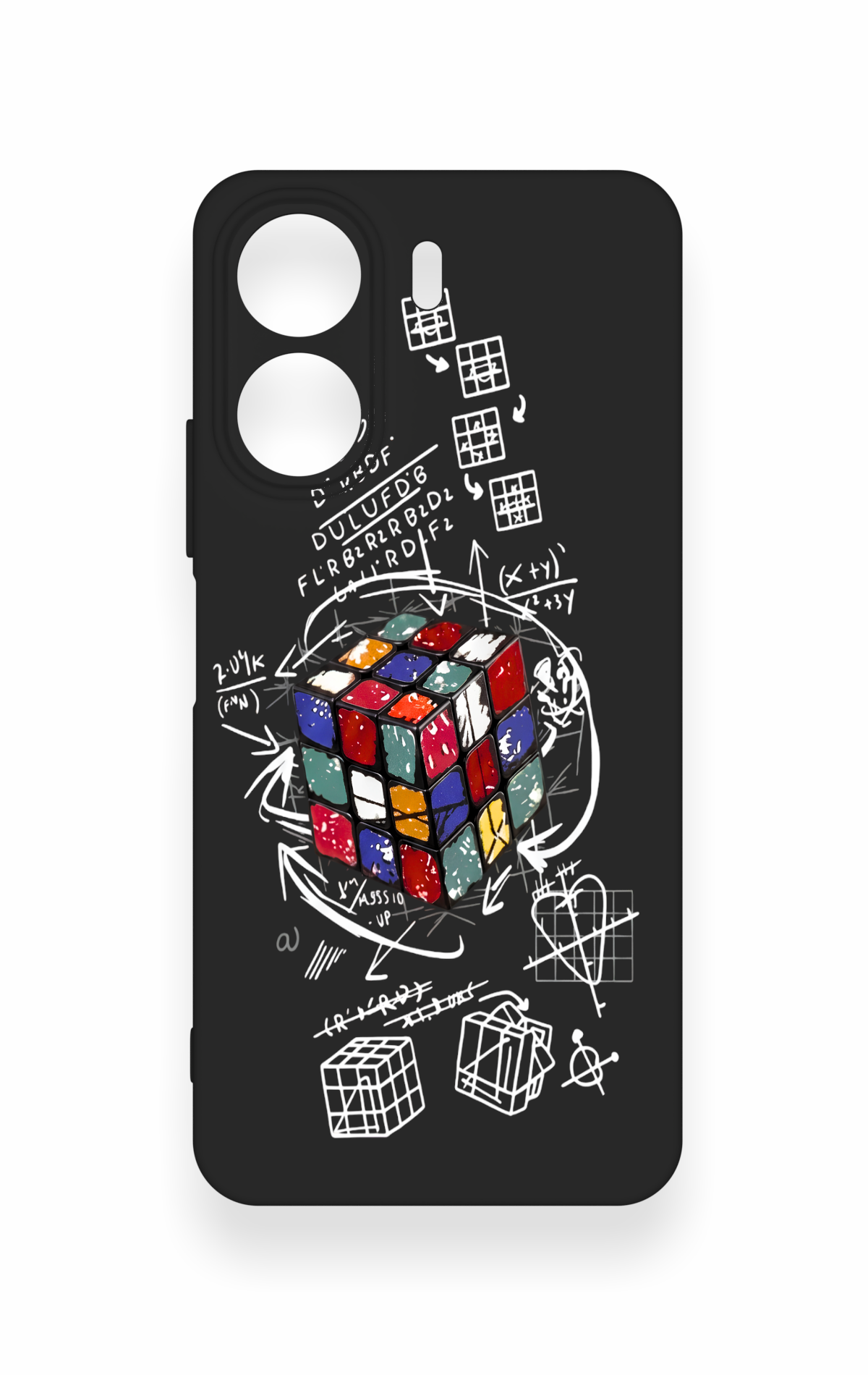 Redmi 13C Uyumlu Rubik Küb Desenli Silikon Kılıf