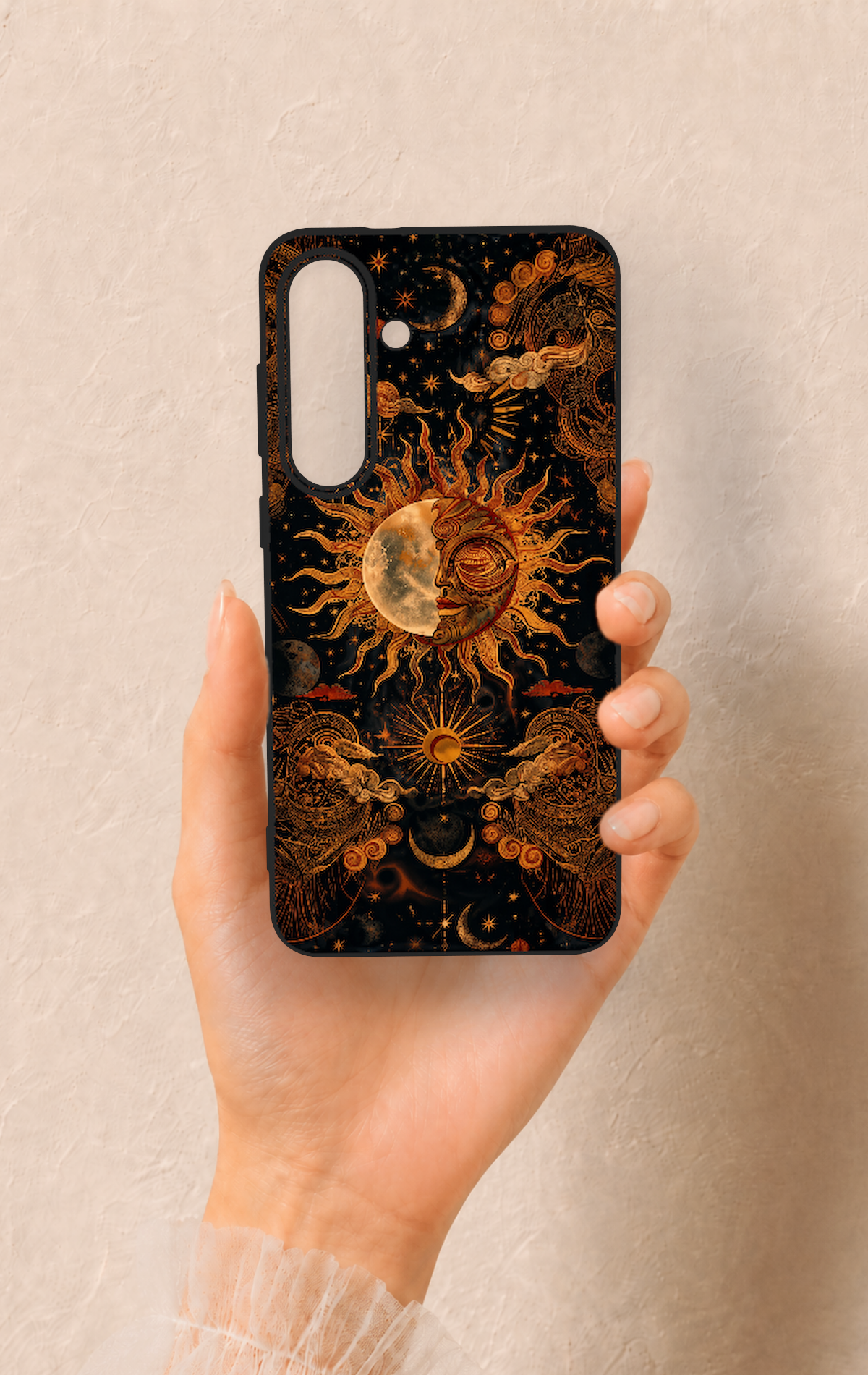 Samsung S25Fe Uyumlu Mistik Güneş Desenli Silikon Kılıf
