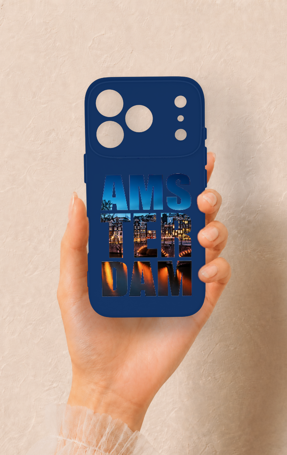 iPhone 17 Pro Uyumlu Amsterdam Desenli Silikon Kılıf