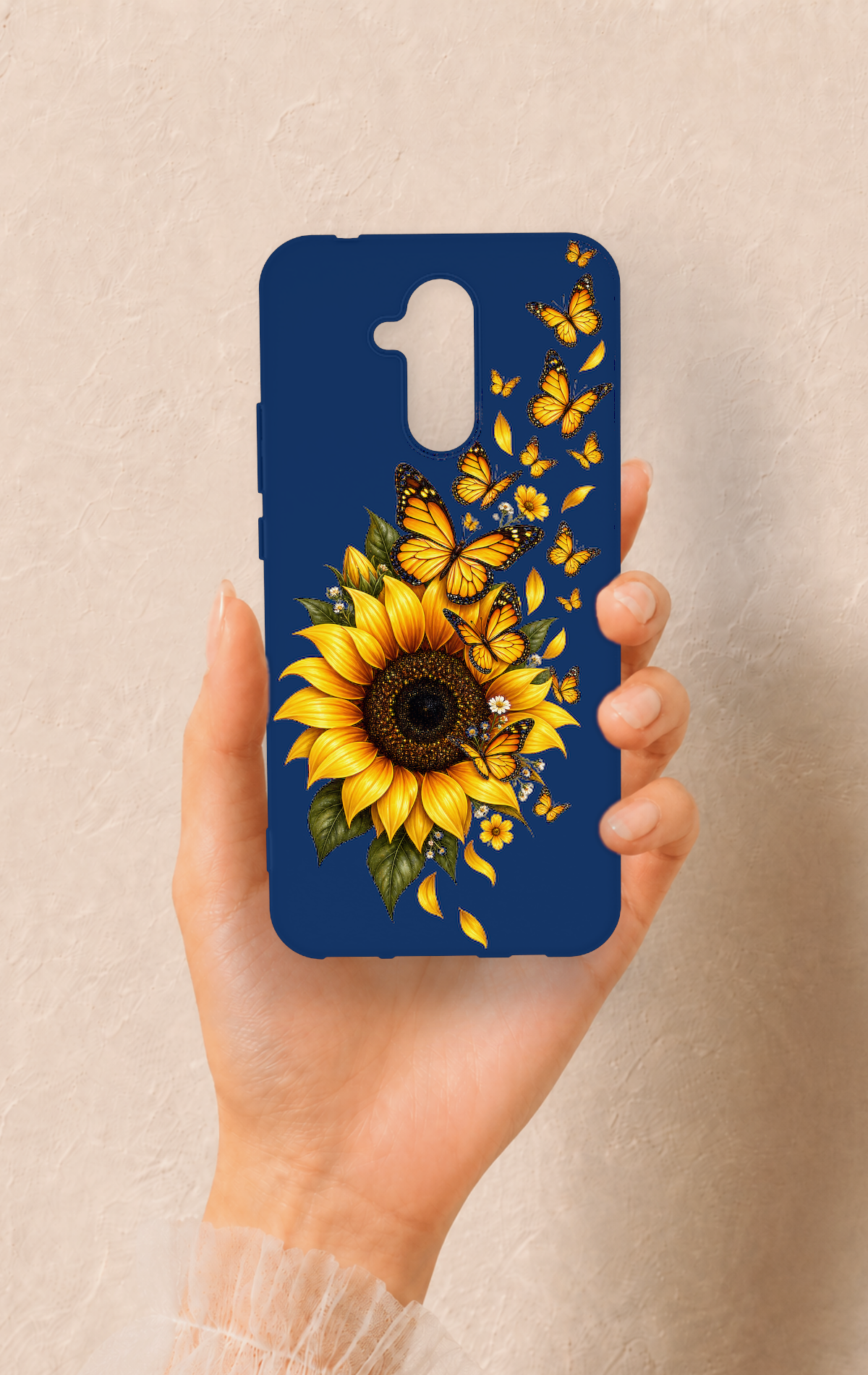 Huawei Mate 20 Lite Uyumlu Ayçiçeği Desenli Silikon Kılıf