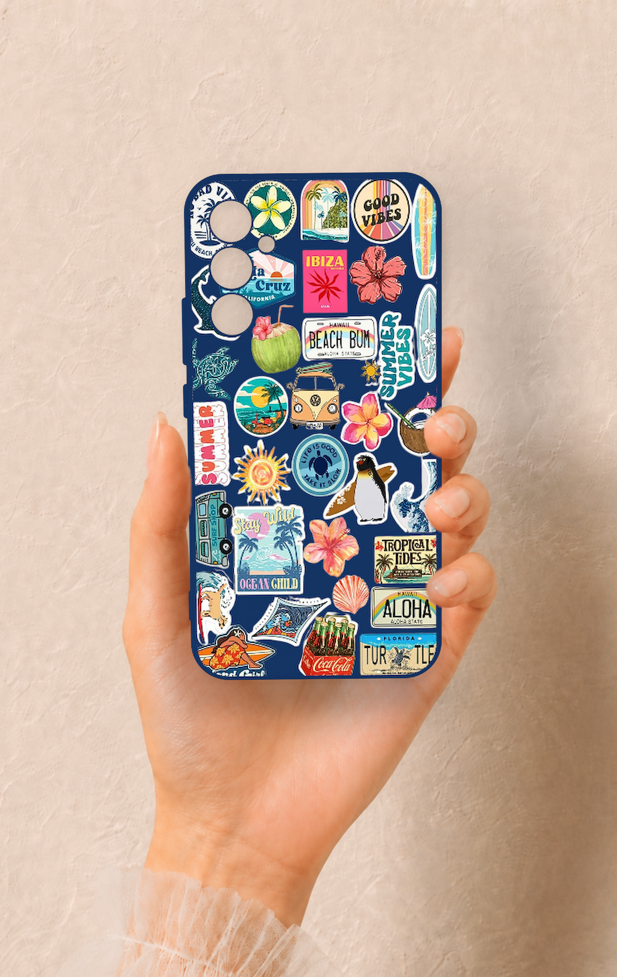 Samsung A34 Uyumlu Summer Vibes Desenli Silikon Kılıf