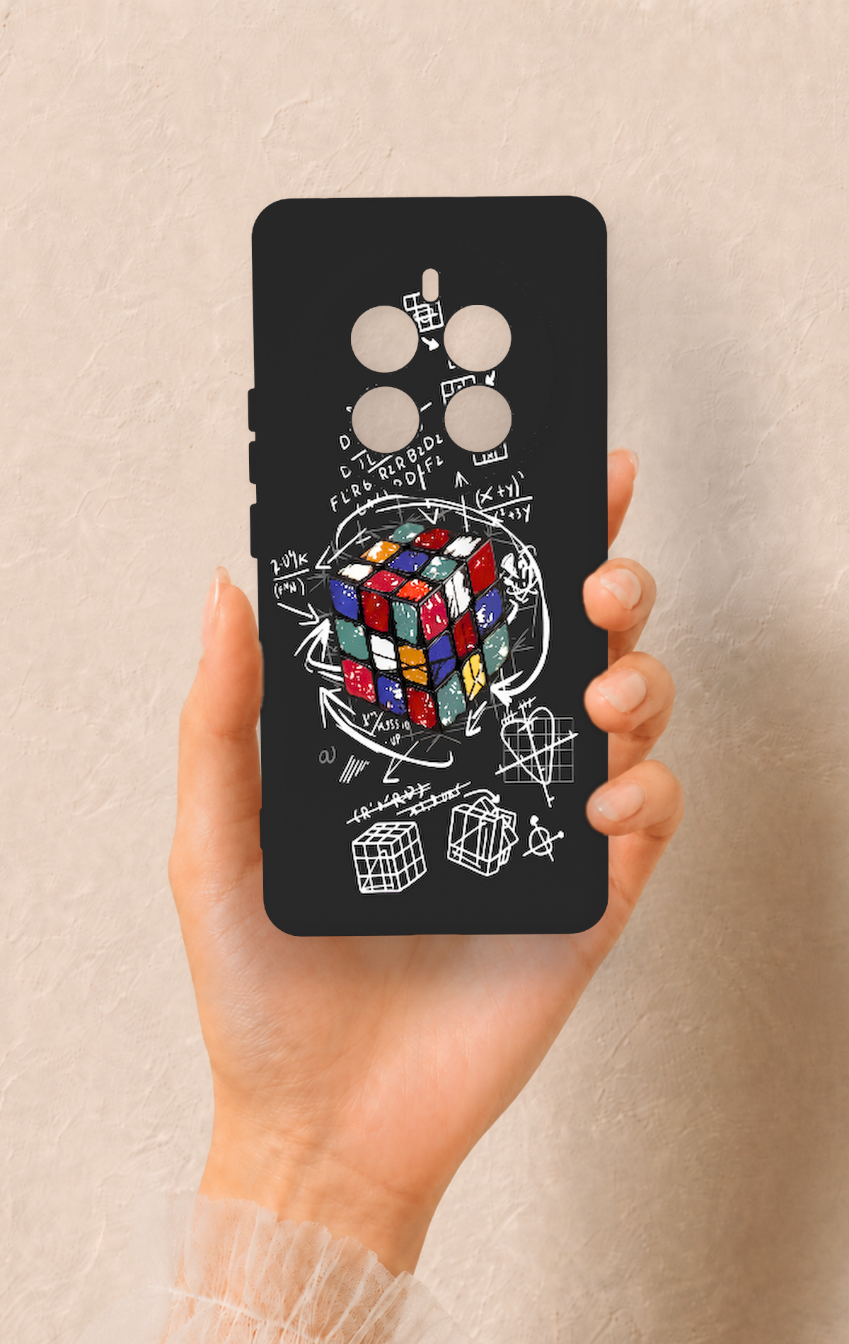 Realme 12 Pro Uyumlu Rubik Küb Desenli Silikon Kılıf