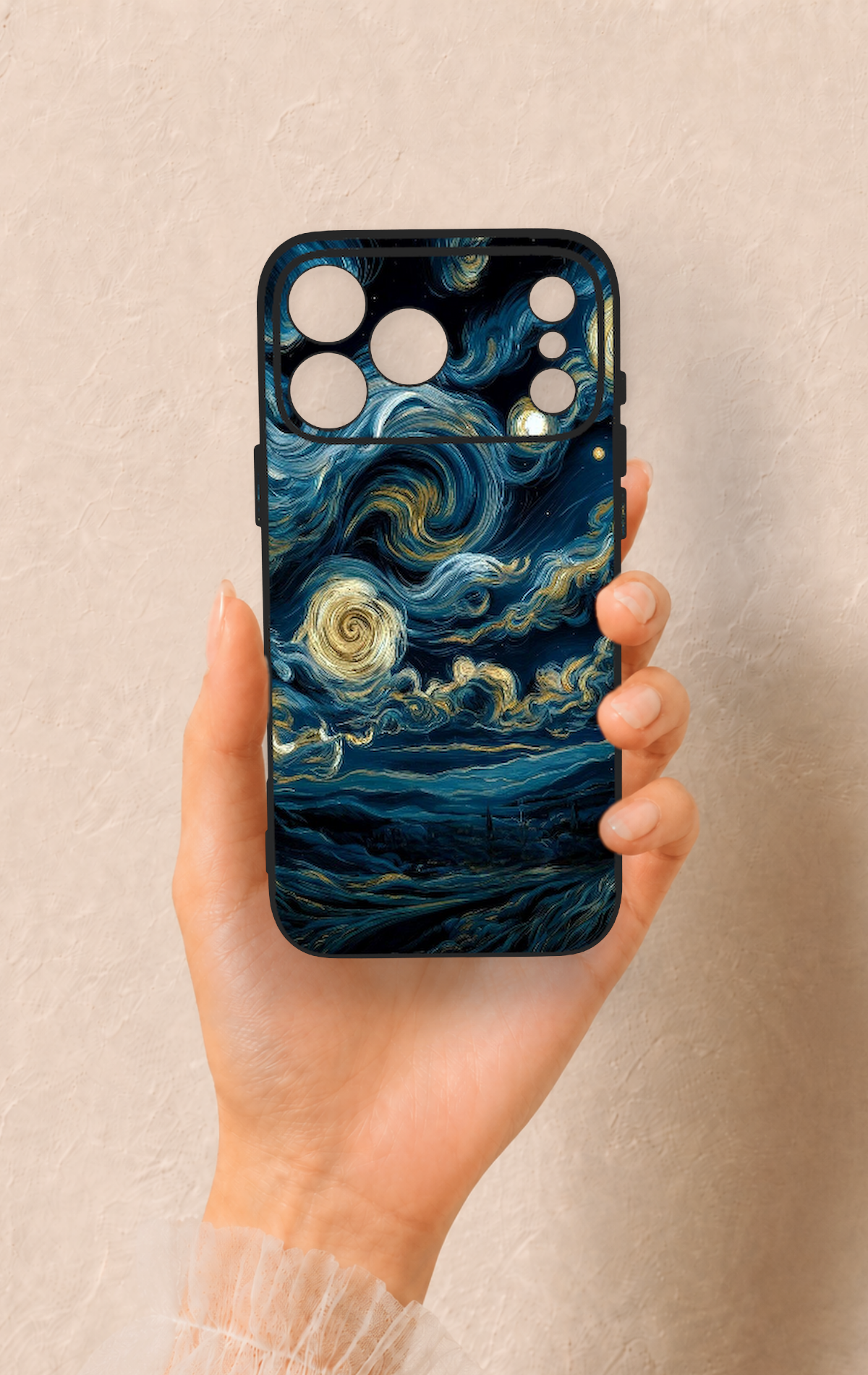 iPhone 17 Pro Max Uyumlu Yıldızlı Gece Desenli Silikon Kılıf