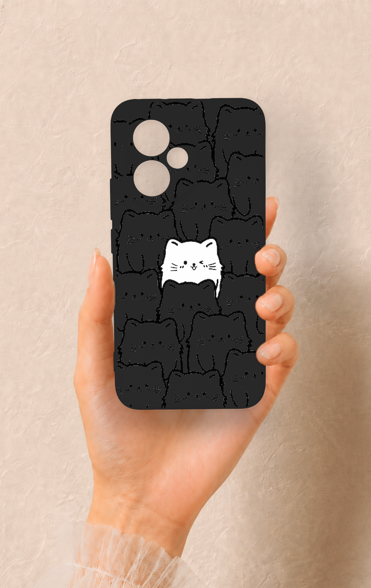 Honor 400 Uyumlu Many Cats Desenli Silikon Kılıf