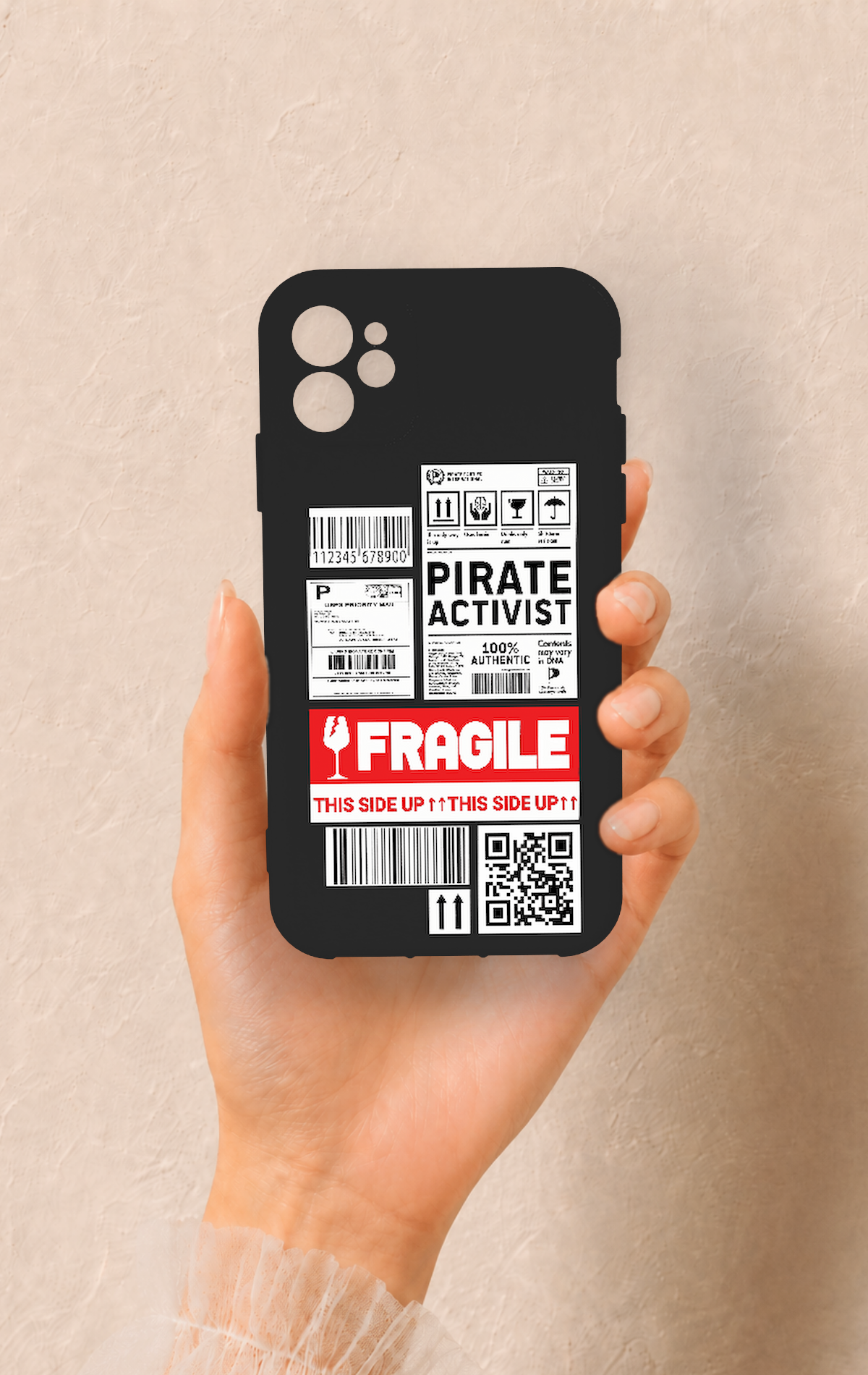 iPhone 11 Uyumlu Fragile Desenli Silikon Kılıf