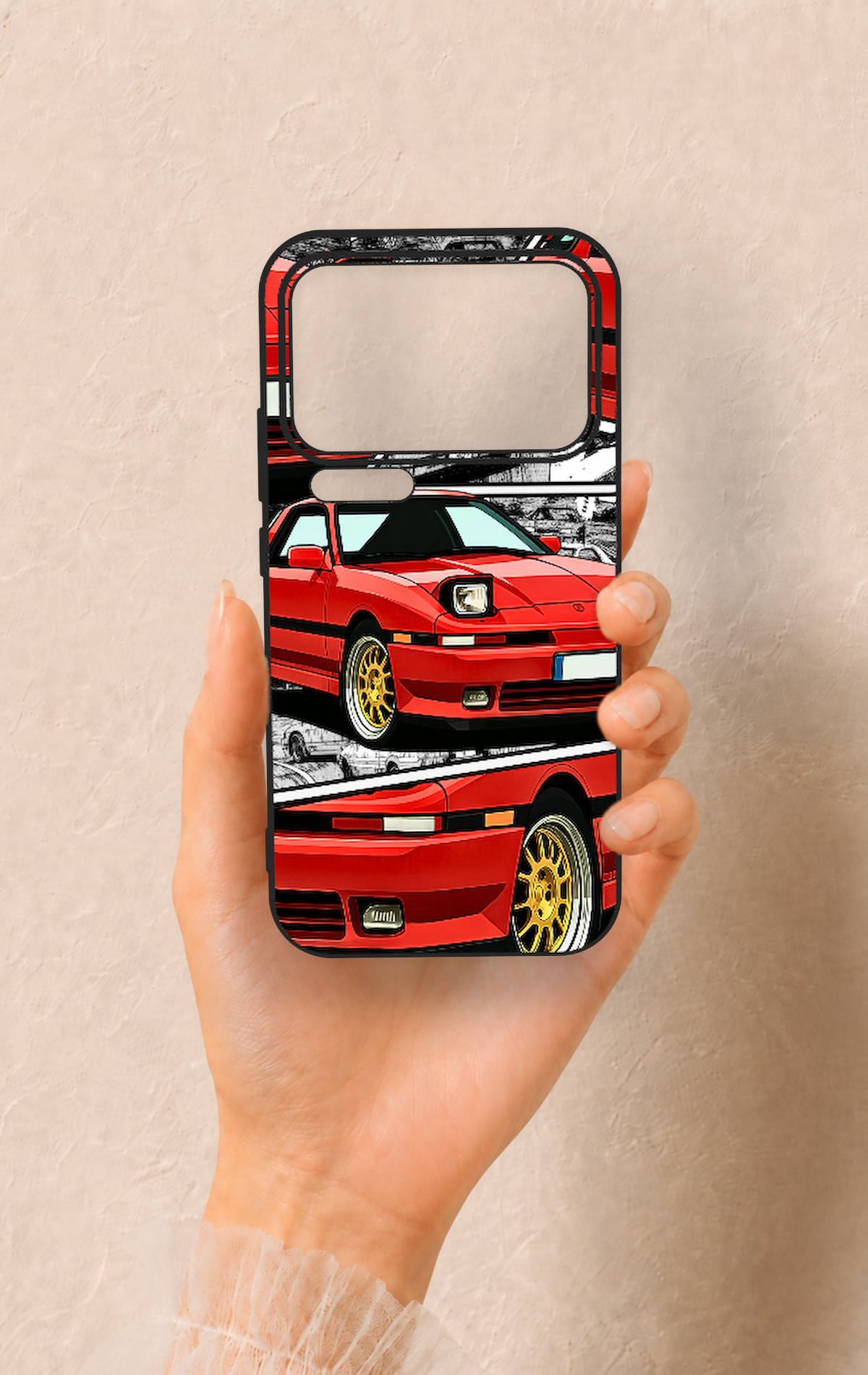 Mi 17 Pro Max Uyumlu Kırmızı Supra Desenli Silikon Kılıf