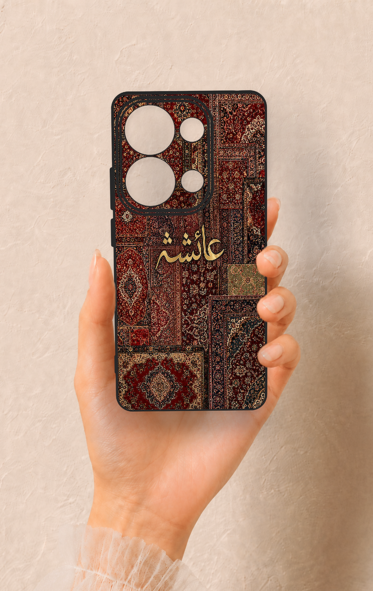 Redmi Note 13 Pro 4G Uyumlu Vintage Halı Desenli Silikon Kılıf
