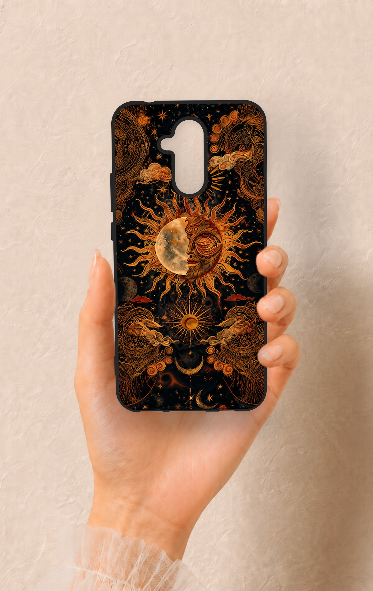 Huawei Mate 20 Lite Uyumlu Mistik Güneş Desenli Silikon Kılıf