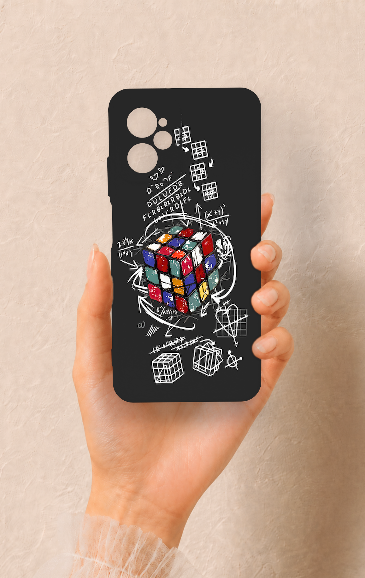 Casper Via X30 Uyumlu Rubik Küb Desenli Silikon Kılıf