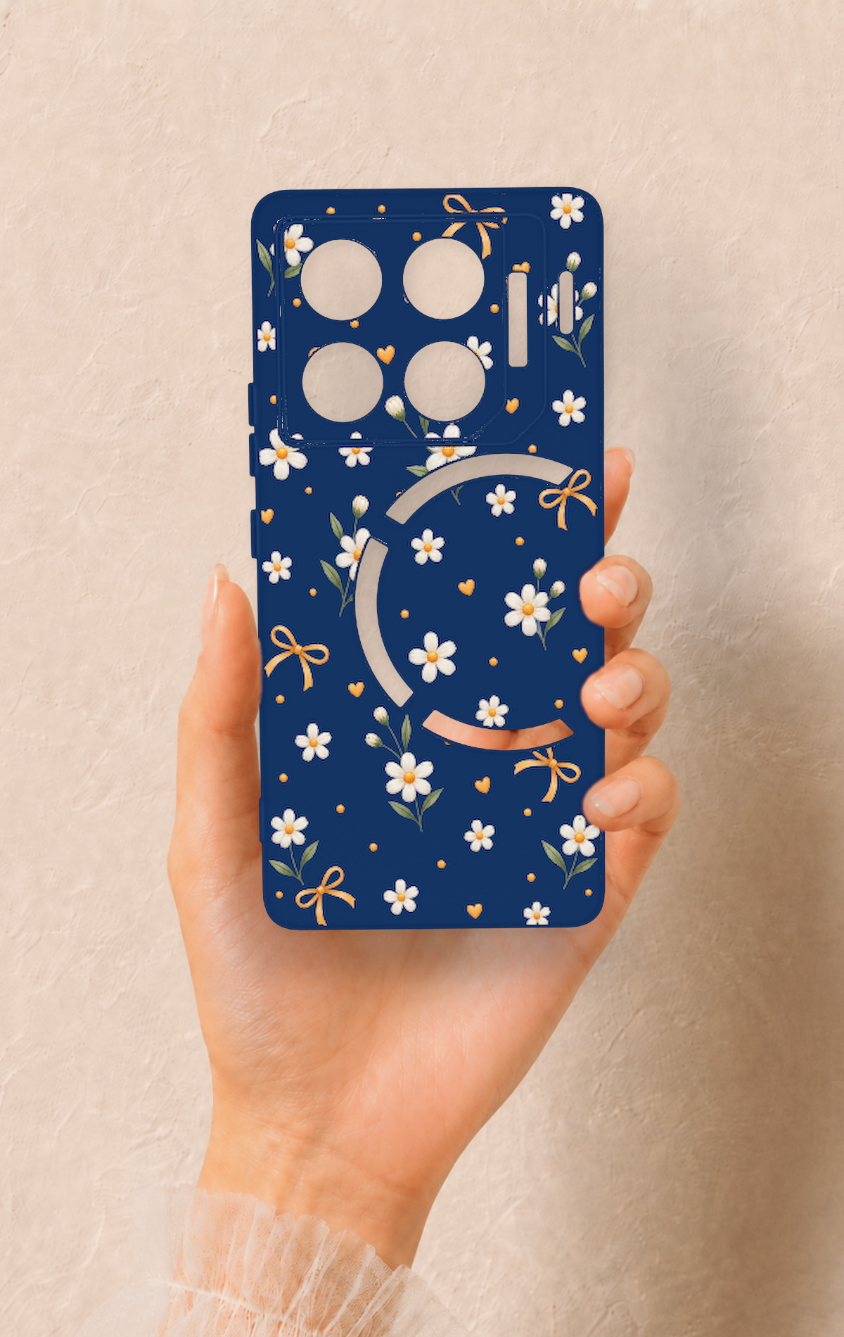 İnfinix Gt 20 Pro Uyumlu Papatya Fiyonk Desenli Silikon Kılıf