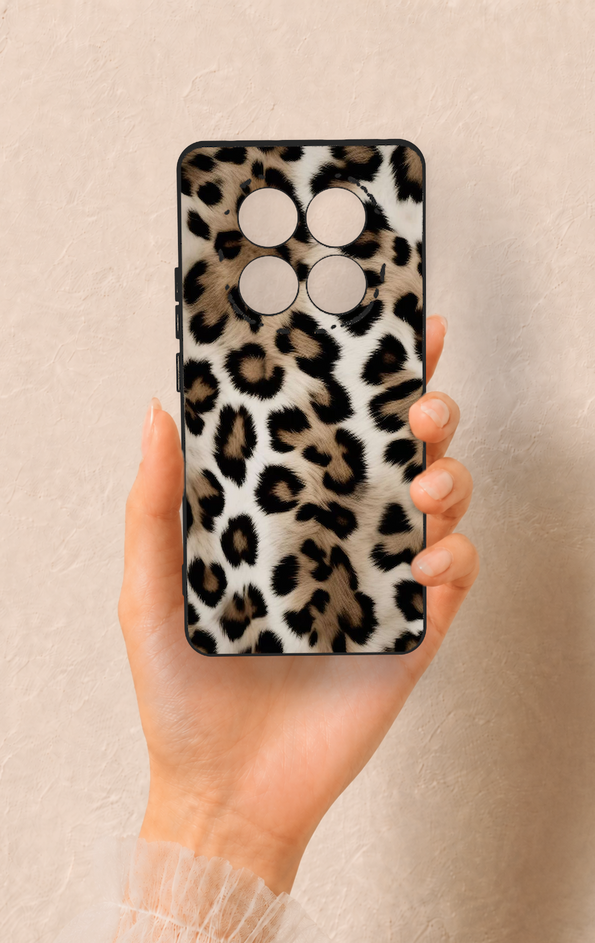 Redmi Note 14 Pro 5G Uyumlu Leopar Derisi Desenli Silikon Kılıf
