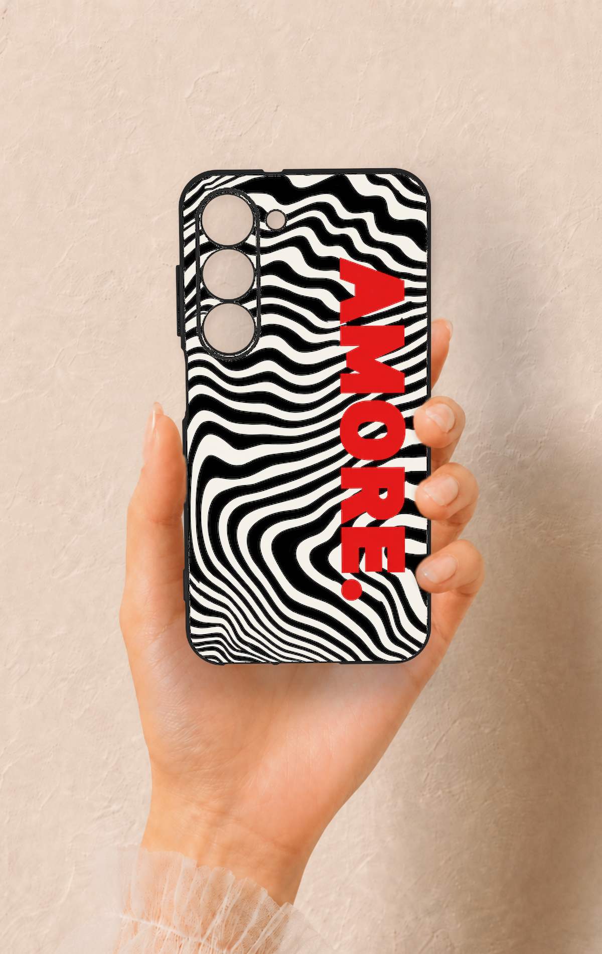 Samsung S23 Uyumlu Zebra Amore Desenli Silikon Kılıf