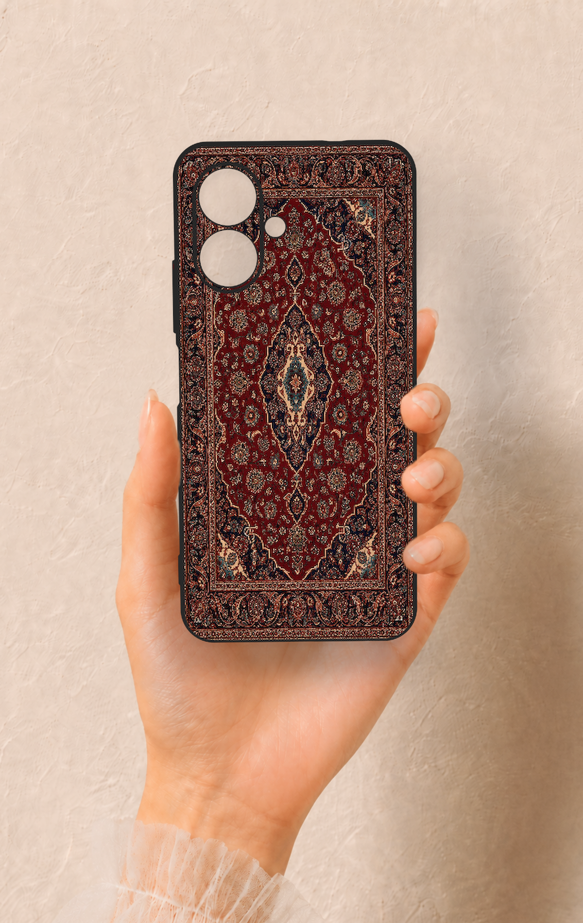 Tecno Spark Go 2 Uyumlu Acem Halı Desenli Silikon Kılıf