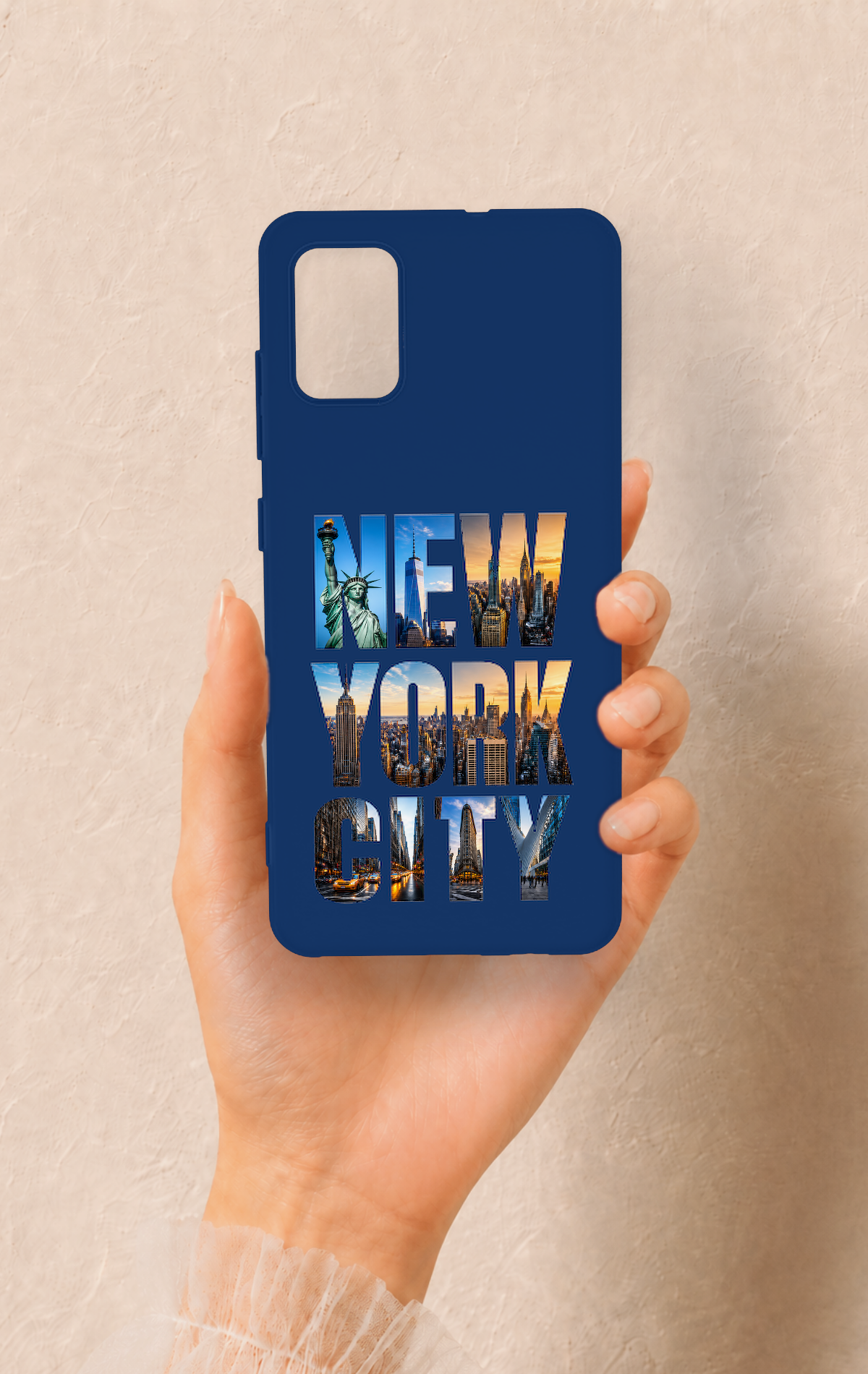 Saamsung A51 Uyumlu New York City Desenli Silikon Kılıf