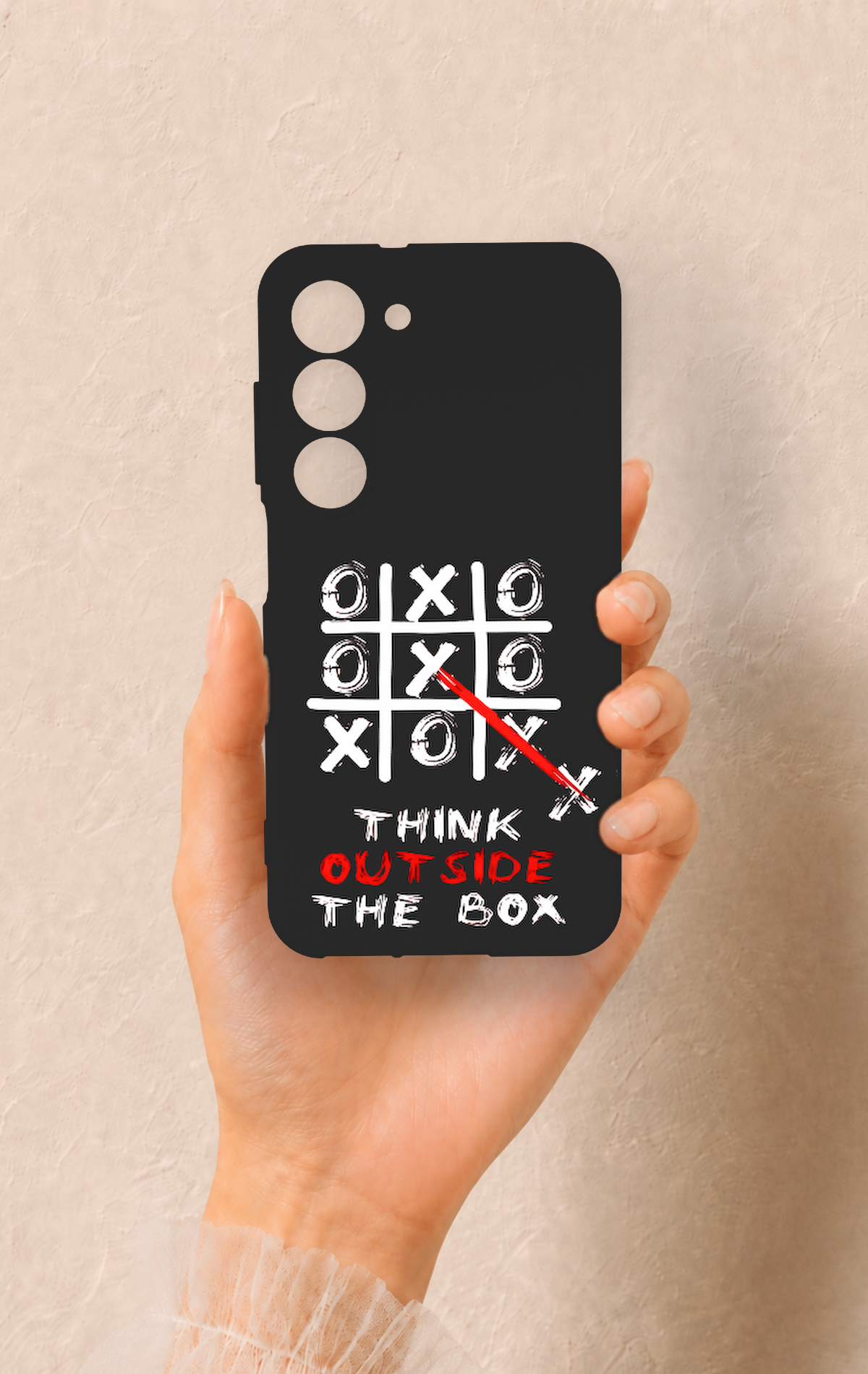 Samsung S23 Uyumlu Out Side The Box Desenli Silikon Kılıf
