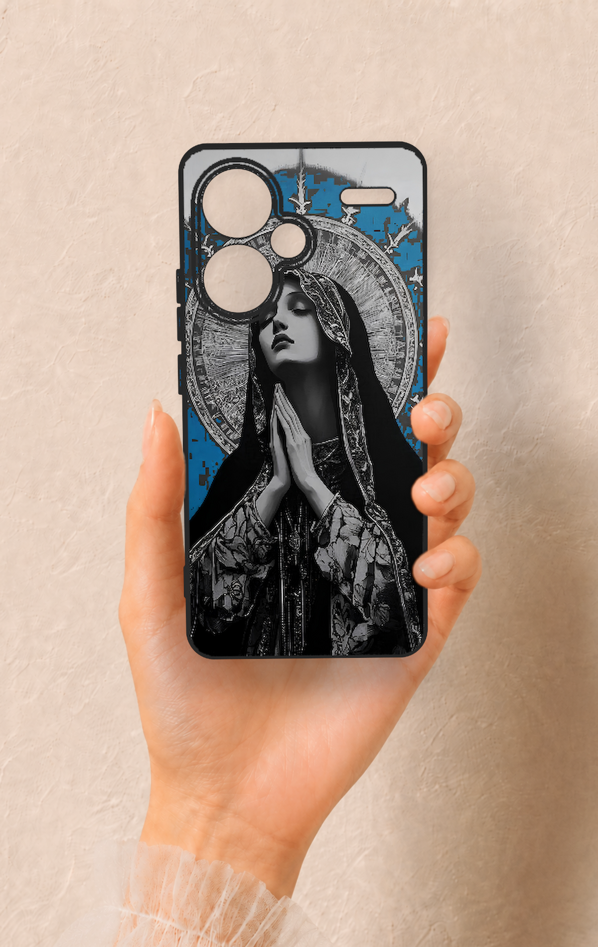 Redmi Note 13 Pro Plus Uyumlu Rahibe Desenli Silikon Kılıf