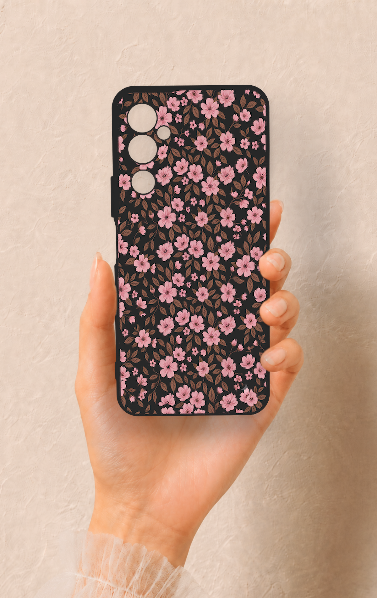 Tecno Pova Neo 2 Uyumlu Mini Pembe Çiçek Desenli Silikon Kılıf